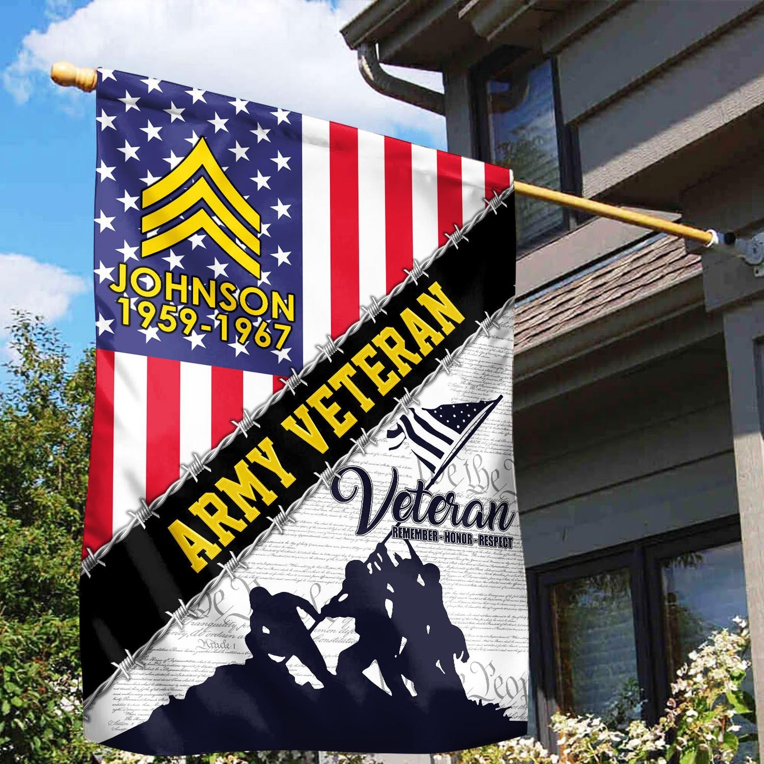 Premium Custom US Army Flag VPVC110101, Gift For Army Veteran, American Flag, Patriotic Flag, Garden Flag, House Flag, Best Gifts On Father's Day, Independence Day, Veterans Day.