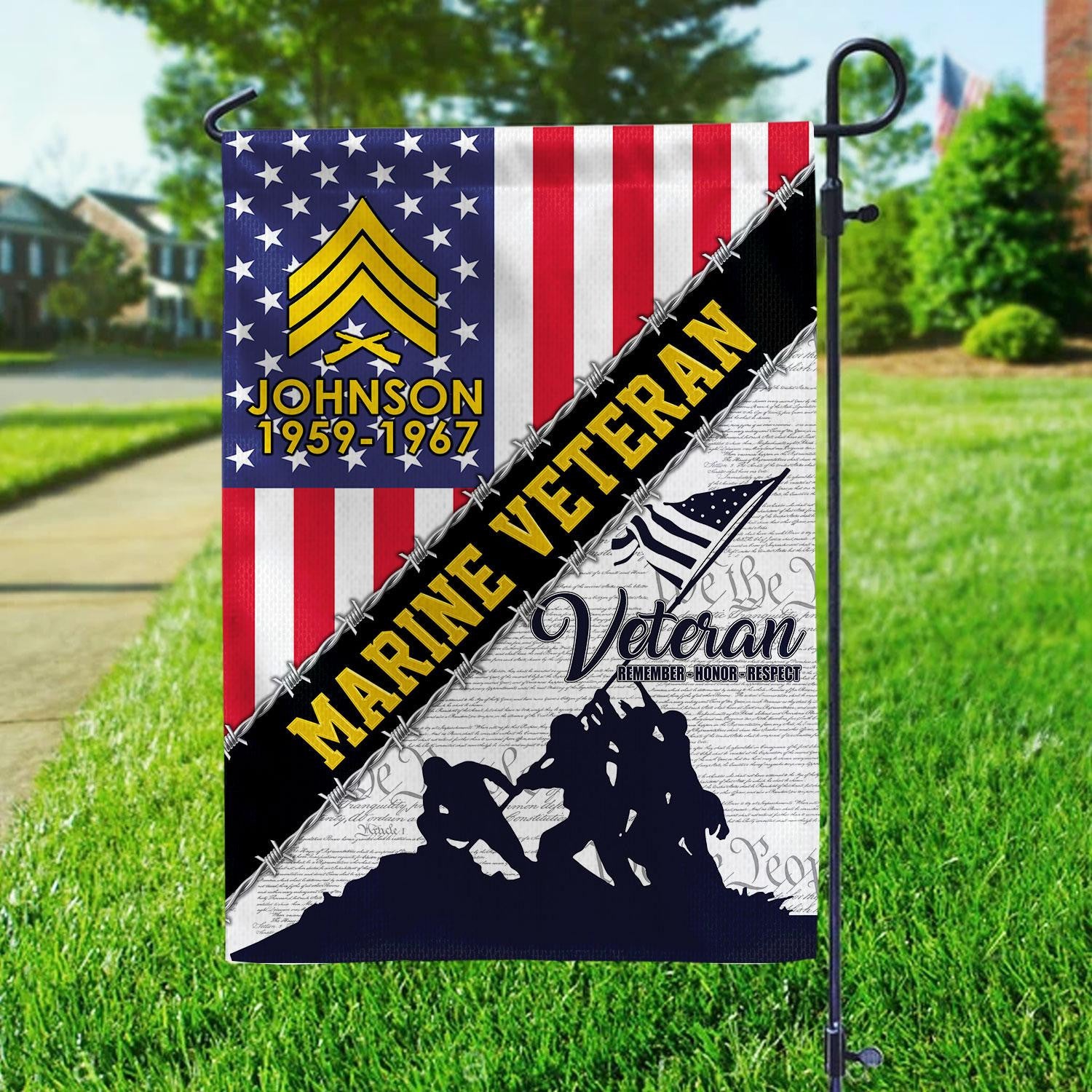 Premium Custom USMC Flag VPVC110103, Gift For Marine Veteran, American Flag, Patriotic Flag, Garden Flag, House Flag, Best Gifts On Father's Day, Independence Day, Veterans Day.