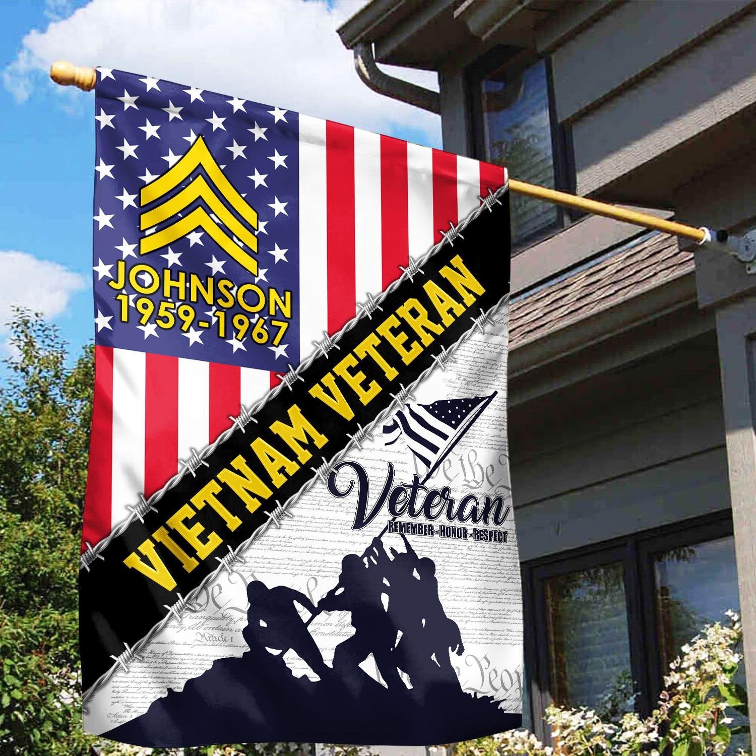 Premium Custom Vietnam Veteran Flag VPVC110106, Gifts For Vietnam Veteran, American Flag, Patriotic Flag, Garden Flag, House Flag, Best Gifts On Father's Day, Independence Day, Veterans Day.