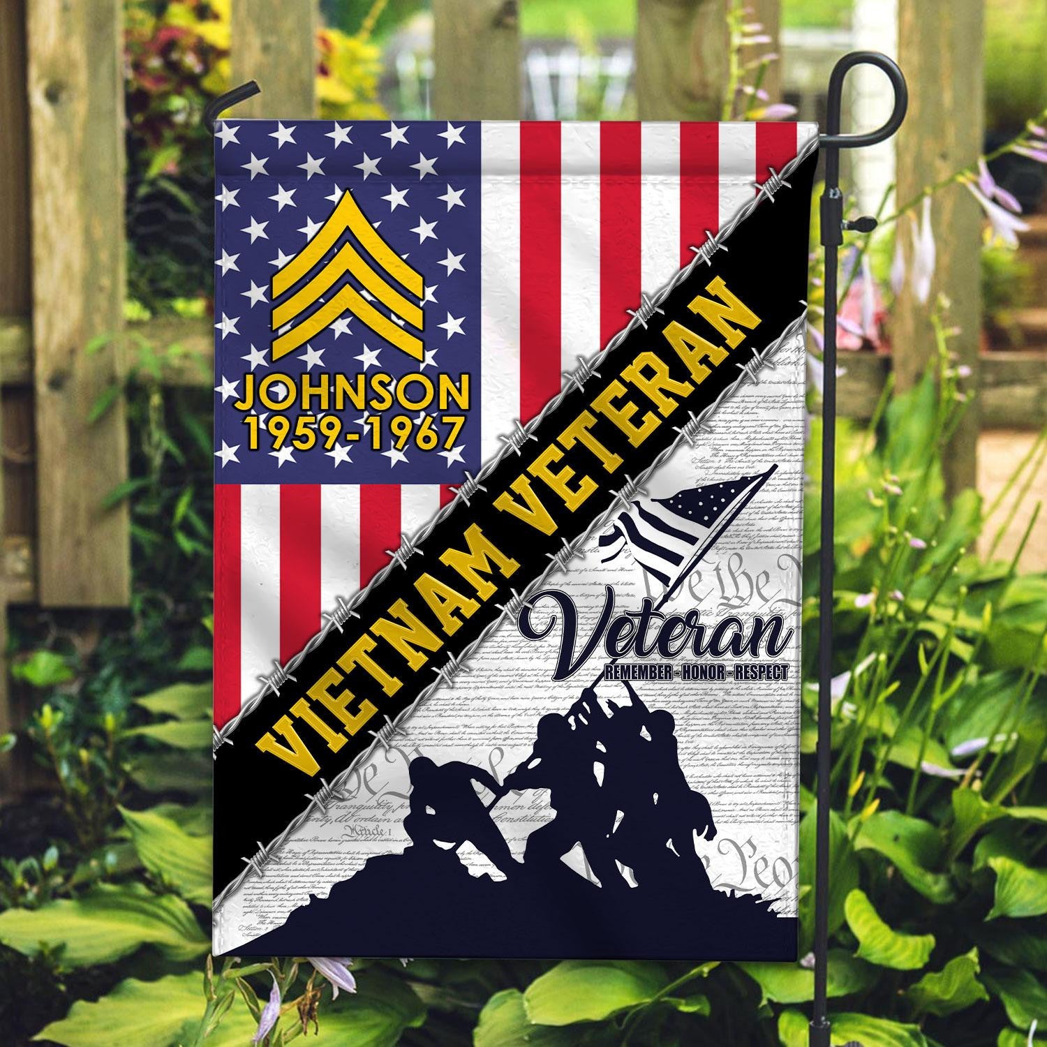 Premium Custom Vietnam Veteran Flag VPVC110106, Gifts For Vietnam Veteran, American Flag, Patriotic Flag, Garden Flag, House Flag, Best Gifts On Father's Day, Independence Day, Veterans Day.