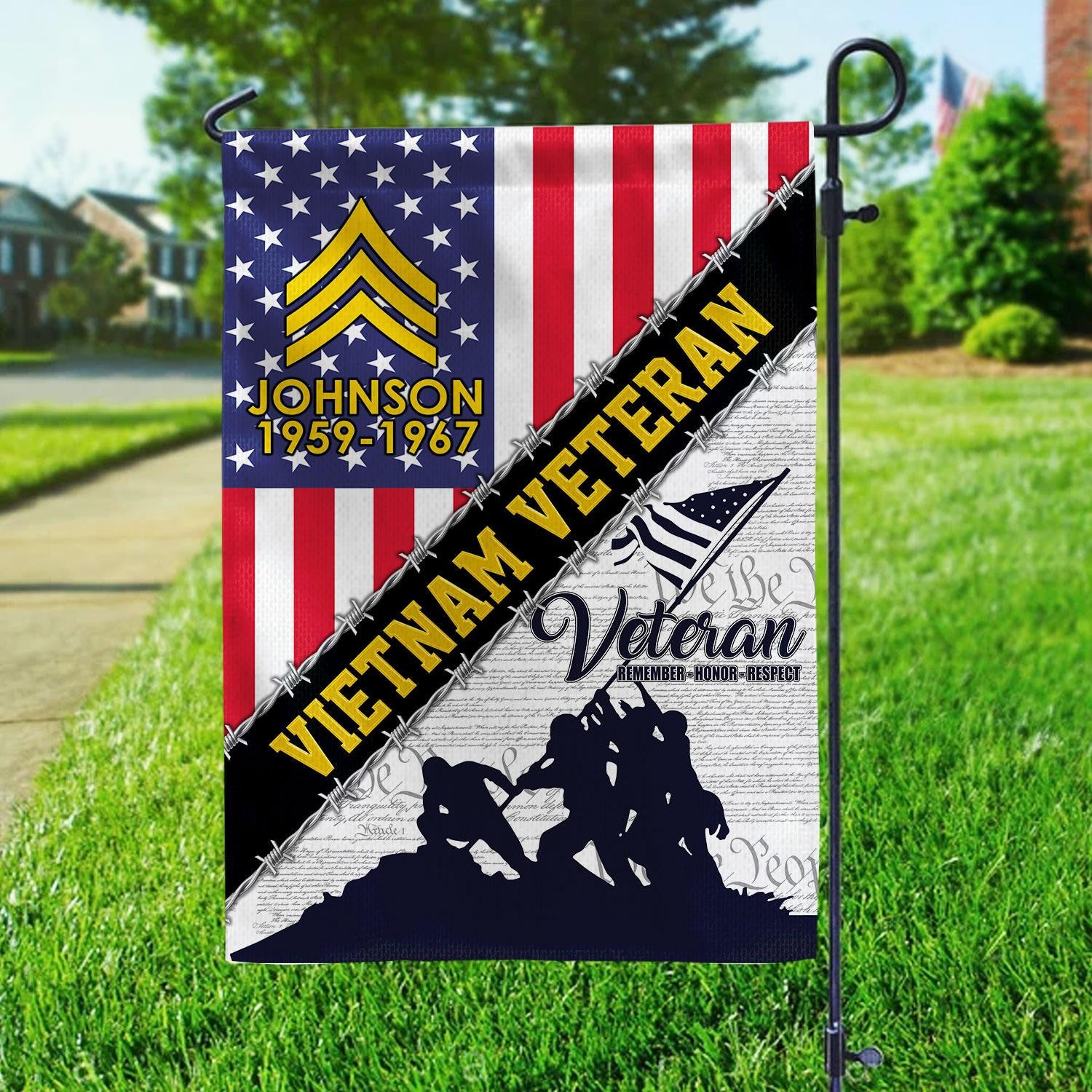 Premium Custom Vietnam Veteran Flag VPVC110106, Gifts For Vietnam Veteran, American Flag, Patriotic Flag, Garden Flag, House Flag, Best Gifts On Father's Day, Independence Day, Veterans Day.