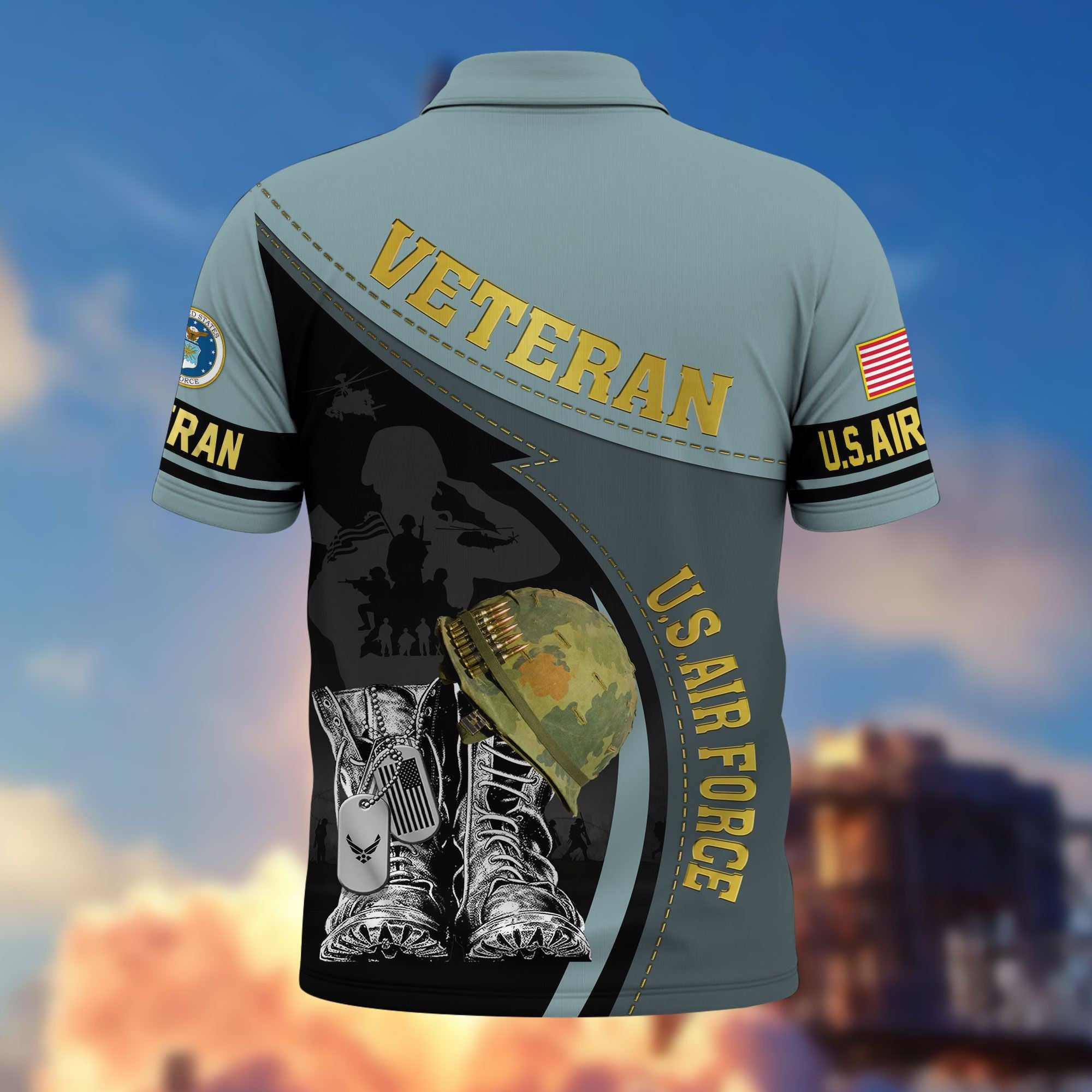 Premium US Veterans Polo Shirt BPHN190312, Gifts For US Veterans, Best Gifts On Father's Day, Armed Forces Day, Independence Day, Veterans Day.