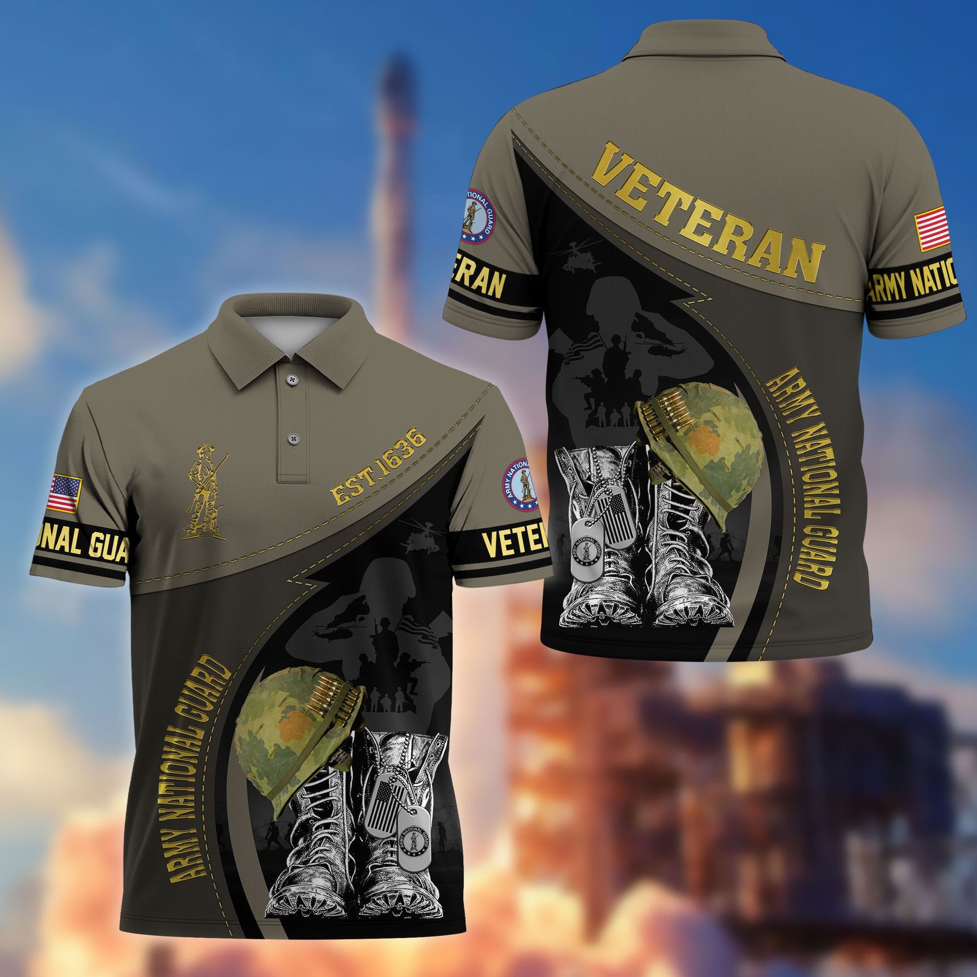 Premium US Veterans Polo Shirt BPHN190312, Gifts For US Veterans, Best Gifts On Father's Day, Armed Forces Day, Independence Day, Veterans Day.