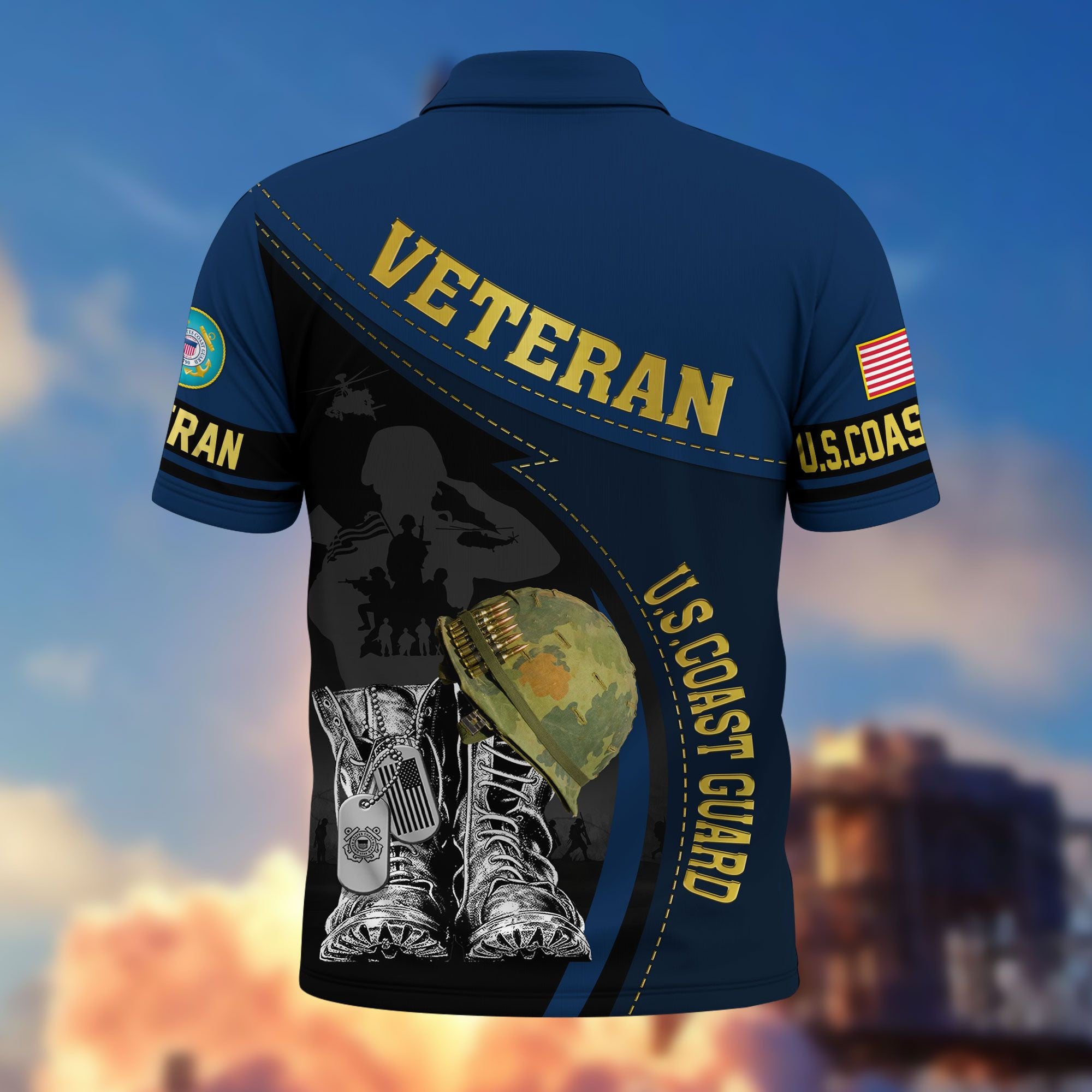 Premium US Veterans Polo Shirt BPHN190312, Gifts For US Veterans, Best Gifts On Father's Day, Armed Forces Day, Independence Day, Veterans Day.