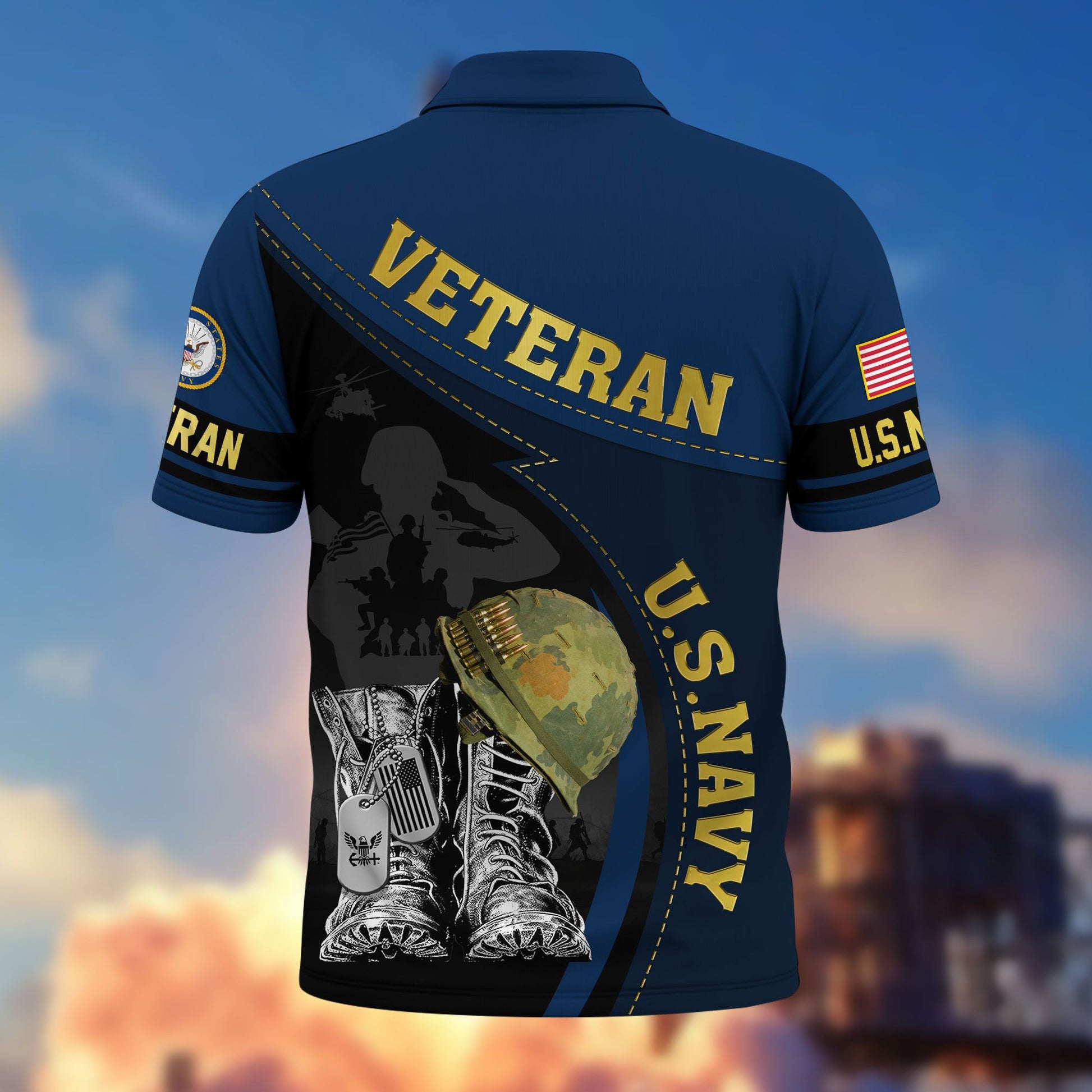 Premium US Veterans Polo Shirt BPHN190312, Gifts For US Veterans, Best Gifts On Father's Day, Armed Forces Day, Independence Day, Veterans Day.