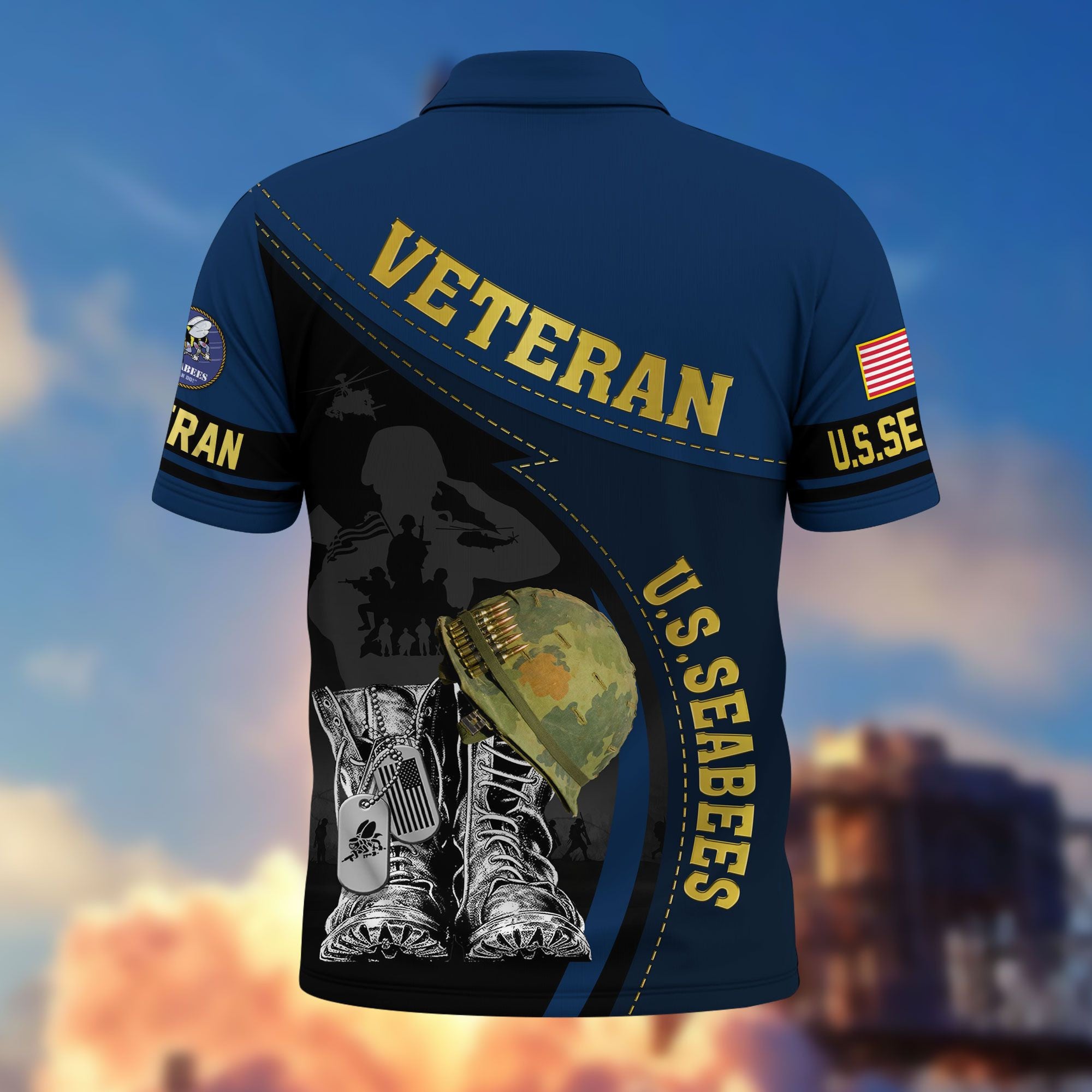 Premium US Veterans Polo Shirt BPHN190312, Gifts For US Veterans, Best Gifts On Father's Day, Armed Forces Day, Independence Day, Veterans Day.