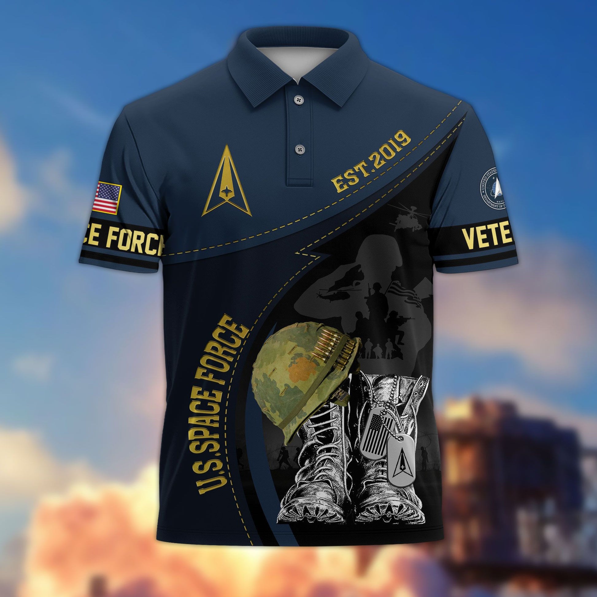 Premium US Veterans Polo Shirt BPHN190312, Gifts For US Veterans, Best Gifts On Father's Day, Armed Forces Day, Independence Day, Veterans Day.