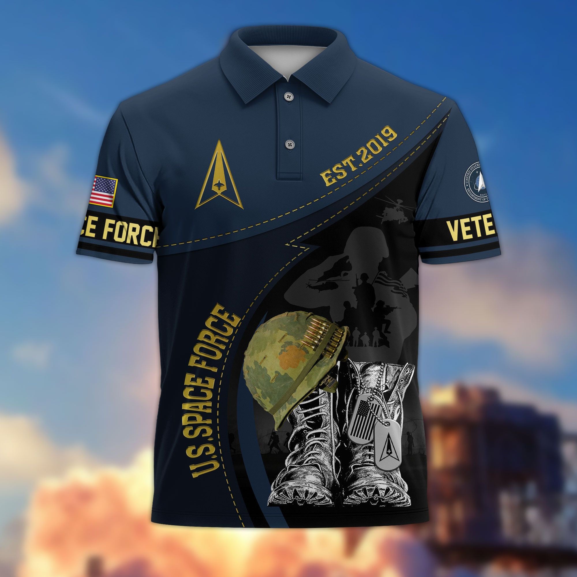 Premium US Veterans Polo Shirt BPHN190312, Gifts For US Veterans, Best Gifts On Father's Day, Armed Forces Day, Independence Day, Veterans Day.
