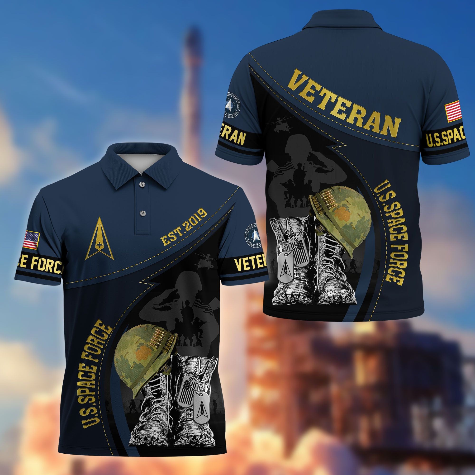 Premium US Veterans Polo Shirt BPHN190312, Gifts For US Veterans, Best Gifts On Father's Day, Armed Forces Day, Independence Day, Veterans Day.