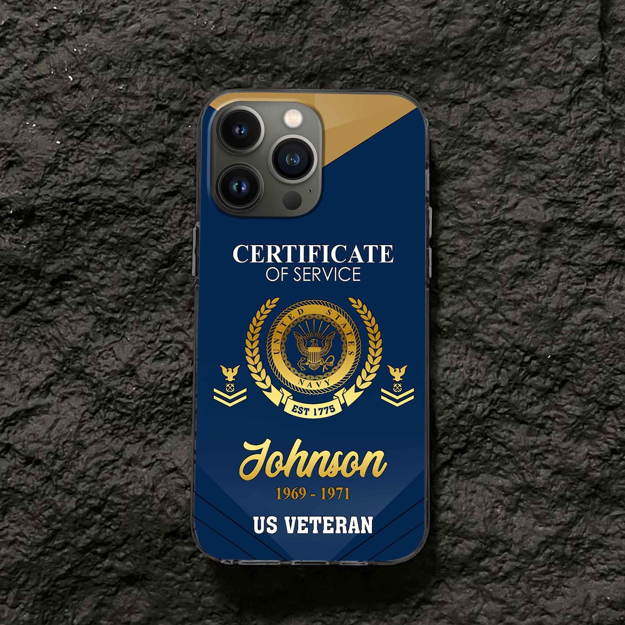 Premium Custom US Navy Phone Case VPVC505802, Gifts For Navy Veteran, Best Gifts On Father's Day, Armed Forces Day, Independence Day, Veterans Day.