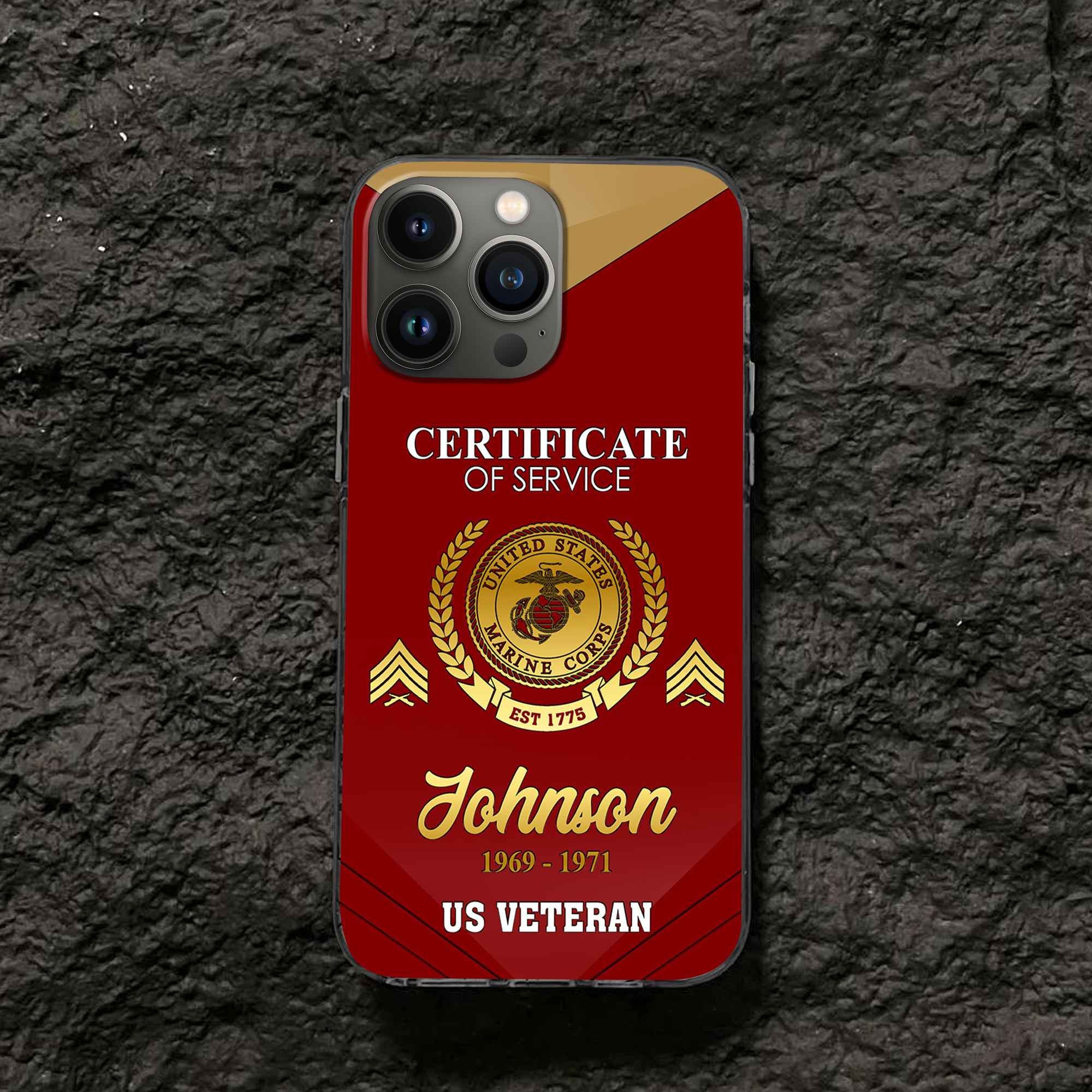 Premium Custom USMC Phone Case VPVC505803, Gifts For Marine Veteran, Best Gifts On Father's Day, Armed Forces Day, Independence Day, Veterans Day.