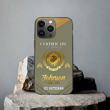 Premium Custom USMC Phone Case VPVC505811, Gifts For Marine Veteran, Best Gifts On Father's Day, Armed Forces Day, Independence Day, Veterans Day.