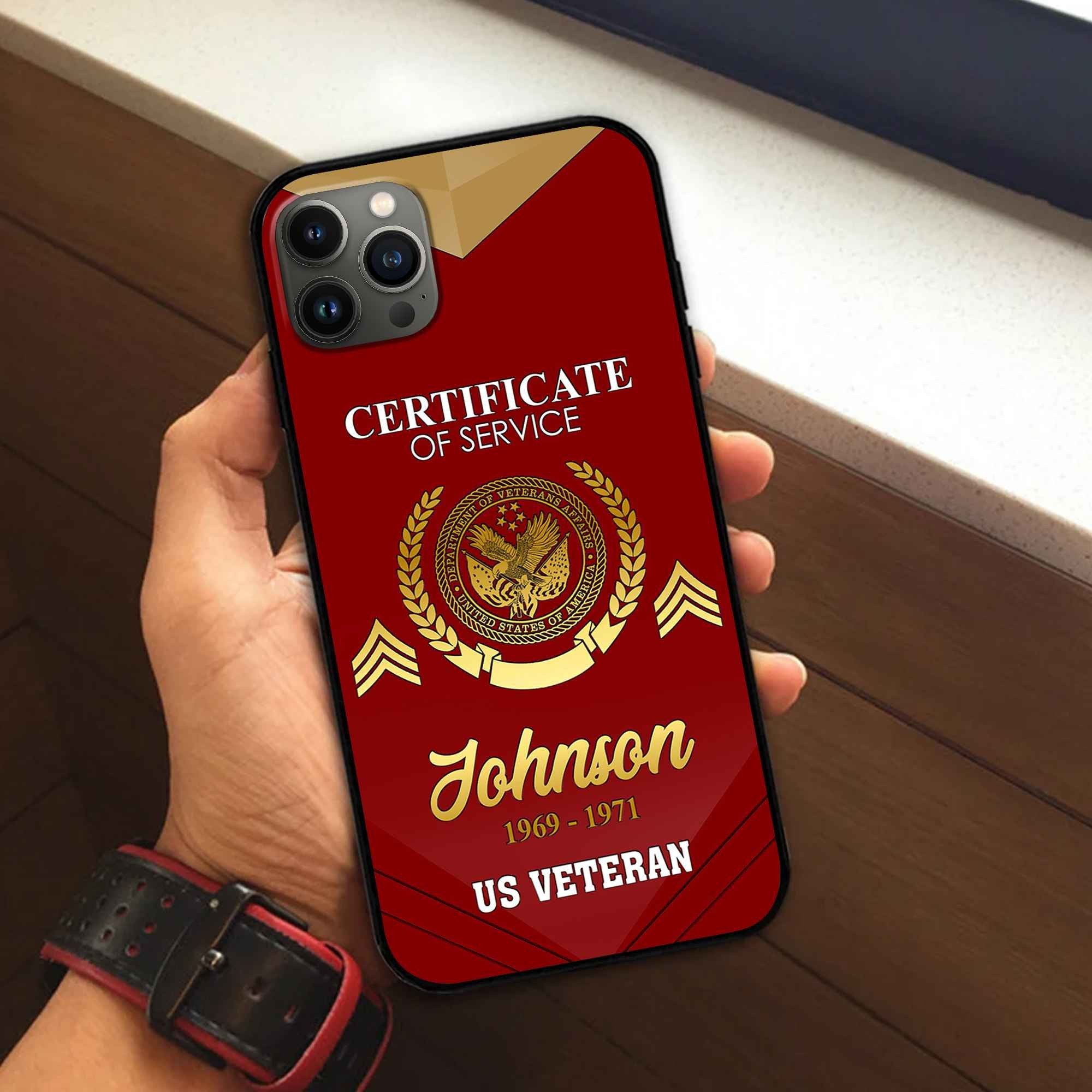 Premium Custom US Veteran Phone Case VPVC505807, Gifts For US Veteran, Best Gifts On Father's Day, Armed Forces Day, Independence Day, Veterans Day.
