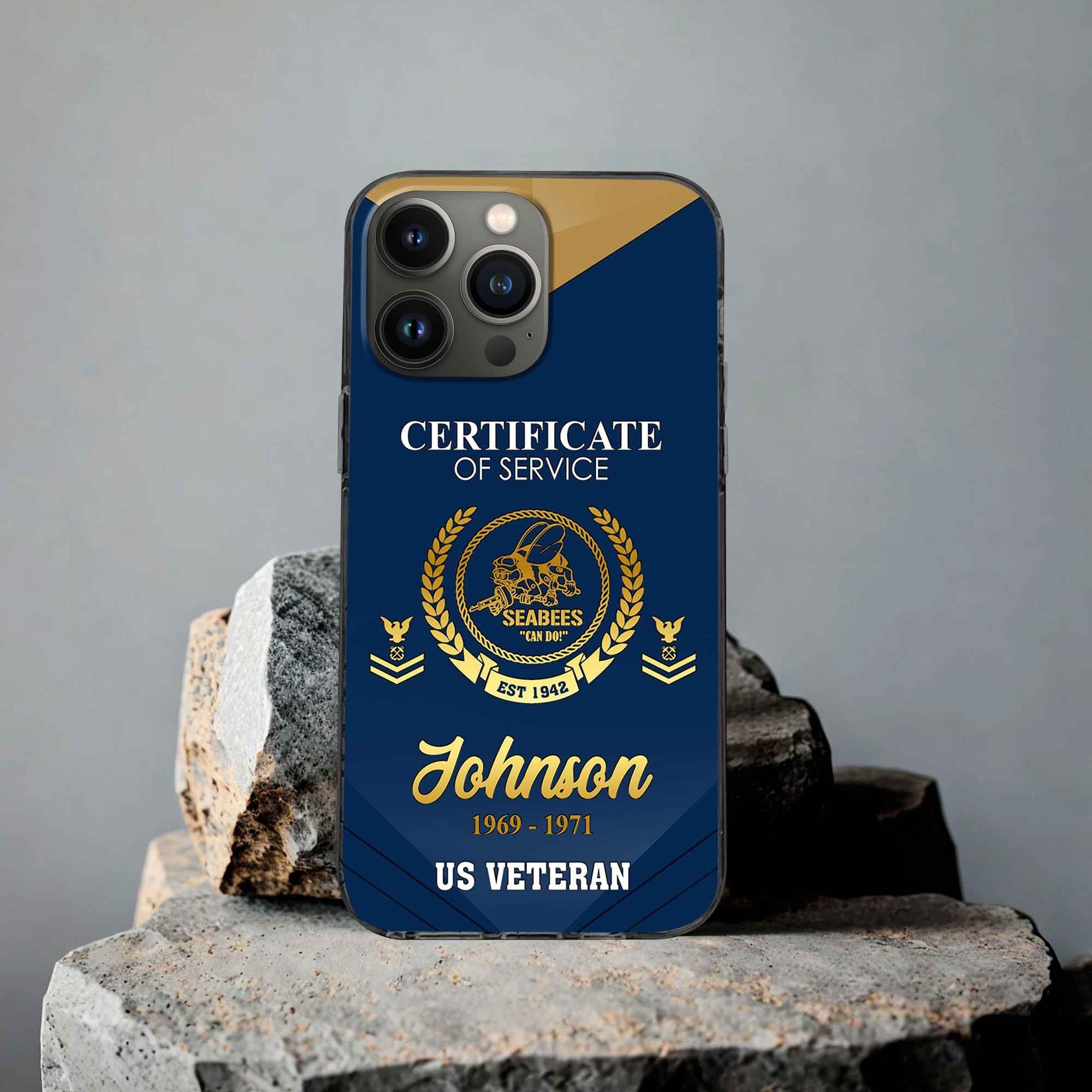 Premium Custom US Seabees Phone Case VPVC505809, Gifts For Seabees Veteran, Best Gifts On Father's Day, Armed Forces Day, Independence Day, Veterans Day.