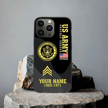 Premium US Army Phone Case VPVC506001, Custom Name, Rank, Year, Gifts For Army Veteran, Best Gifts On Father's Day, Armed Forces Day, Independence Day, Veterans Day.