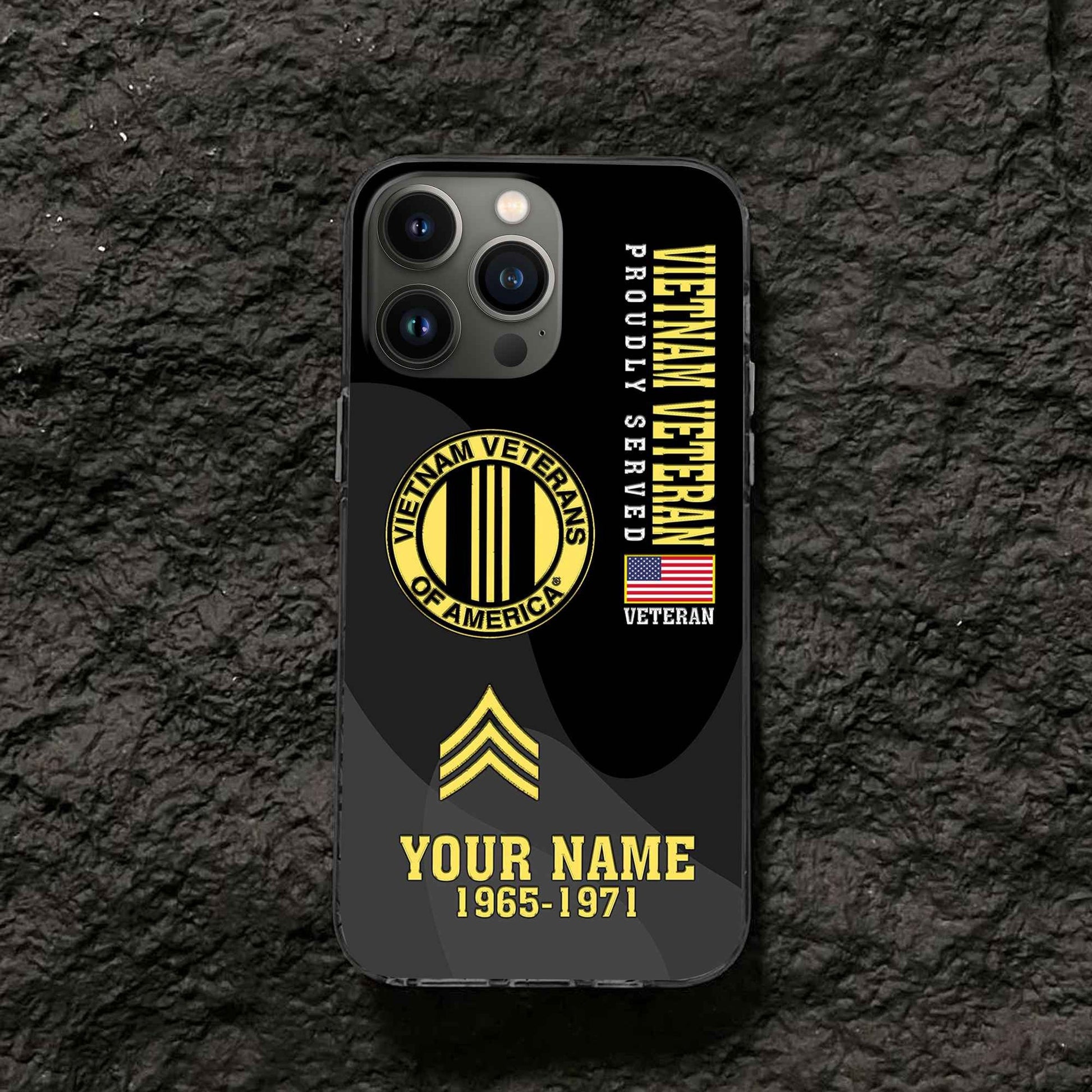 Premium Vietnam Veteran Phone Case VPVC506006, Custom Name, Rank, Year, Gifts For Vietnam Veteran, Best Gifts On Father's Day, Armed Forces Day, Independence Day, Veterans Day.