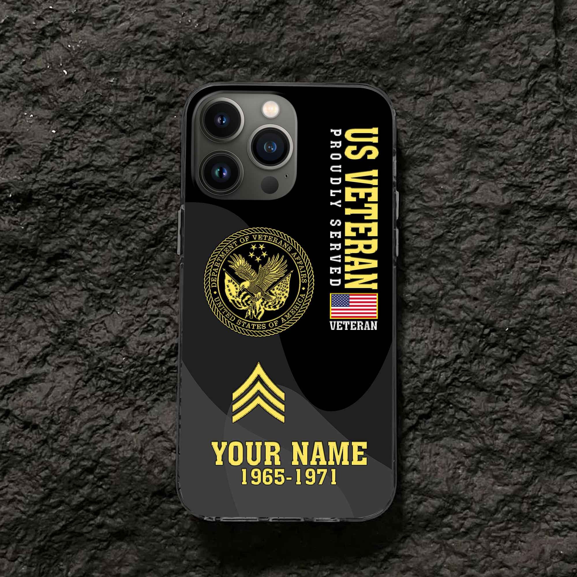 Premium US Veteran Phone Case VPVC506007, Custom Name, Rank, Year, Gifts For US Veteran, Best Gifts On Father's Day, Armed Forces Day, Independence Day, Veterans Day.