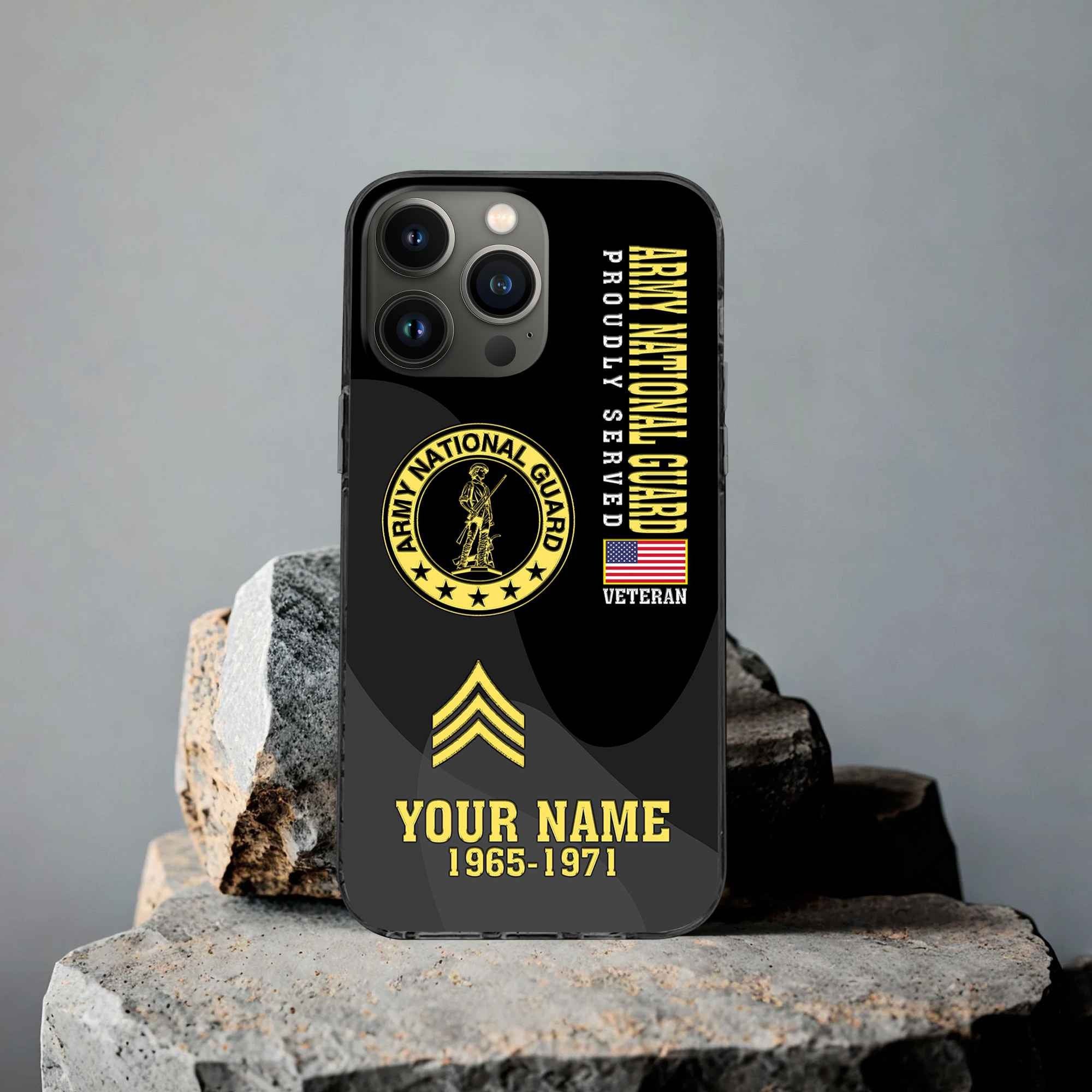 Premium US Army National Guard Phone Case VPVC506008, Custom Name, Rank, Year, Gifts For Army National Guard Veteran, Best Gifts On Father's Day, Armed Forces Day, Independence Day, Veterans Day.