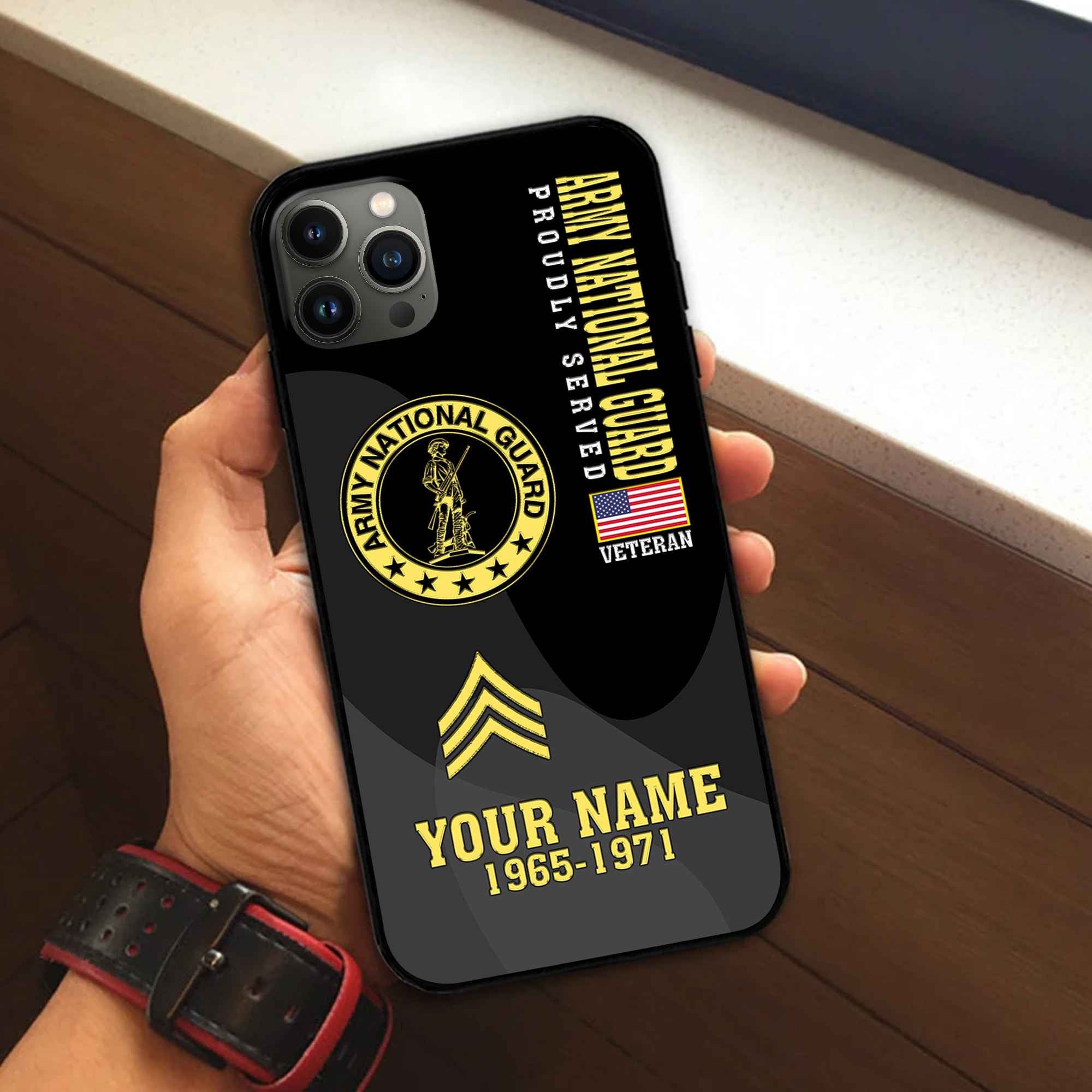 Premium US Army National Guard Phone Case VPVC506008, Custom Name, Rank, Year, Gifts For Army National Guard Veteran, Best Gifts On Father's Day, Armed Forces Day, Independence Day, Veterans Day.