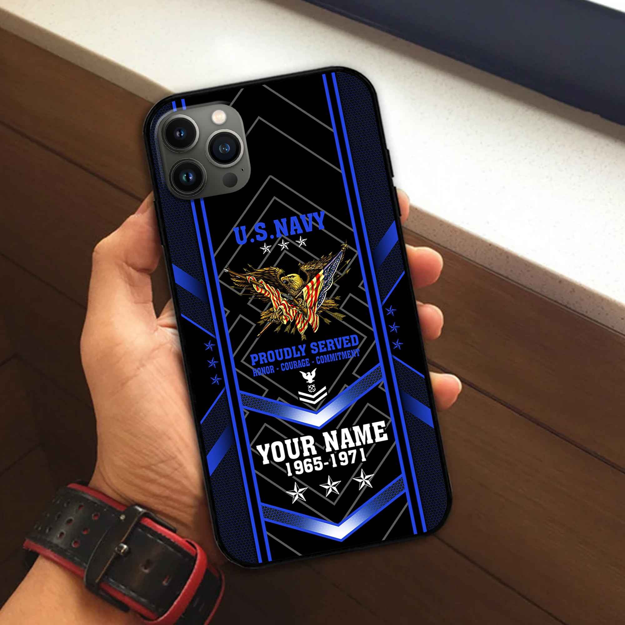 Premium Custom US Navy Phone Case VPVC506102, Gifts For Navy Veteran, Best Gifts On Father's Day, Armed Forces Day, Independence Day, Veterans Day.