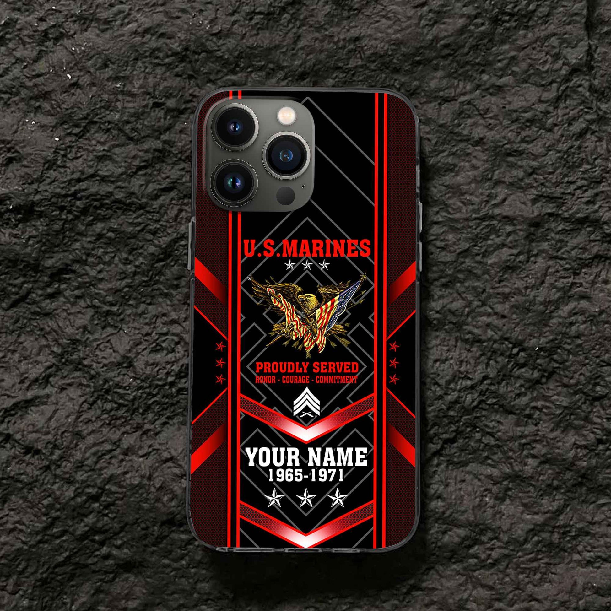 Premium Custom USMC Phone Case VPVC506103, Gifts For Marine Veteran, Best Gifts On Father's Day, Armed Forces Day, Independence Day, Veterans Day.