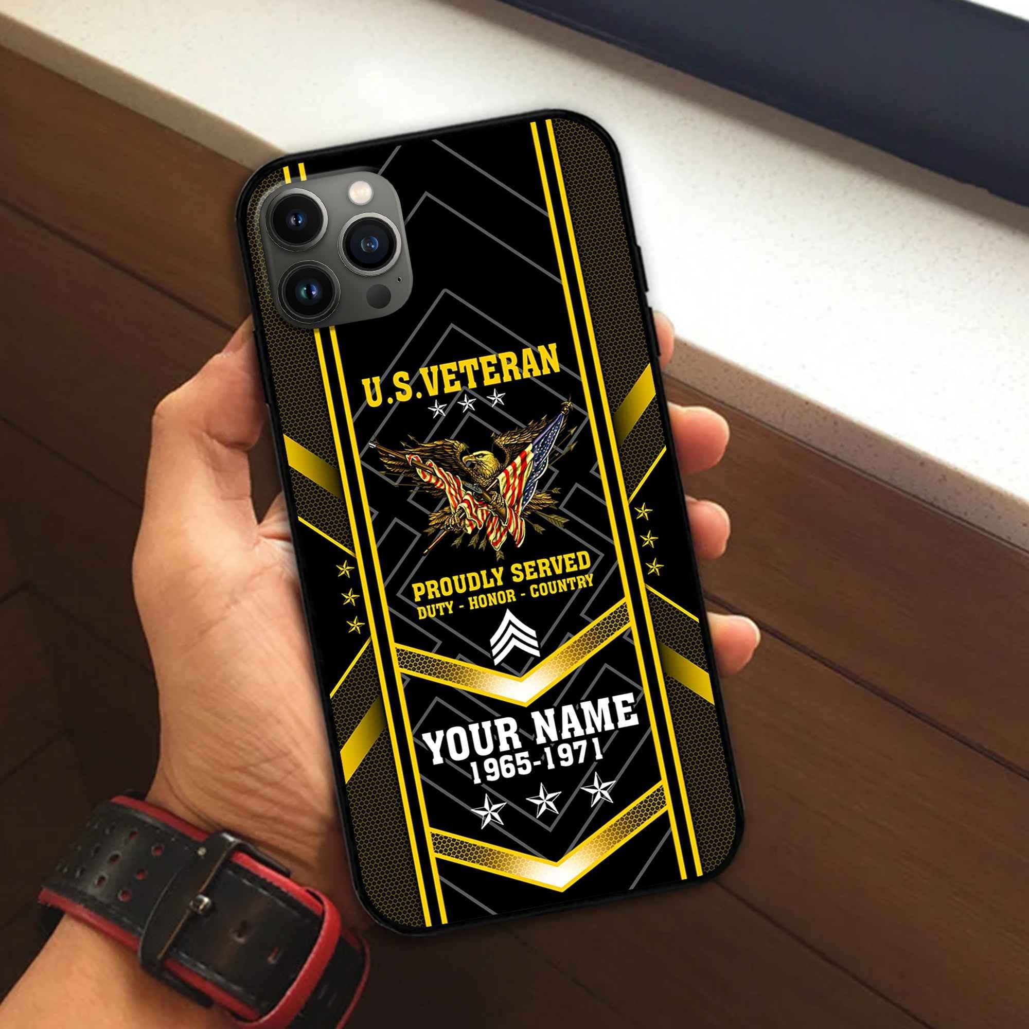 Premium Custom US Veteran Phone Case VPVC506107, Gifts For US Veteran, Best Gifts On Father's Day, Armed Forces Day, Independence Day, Veterans Day.