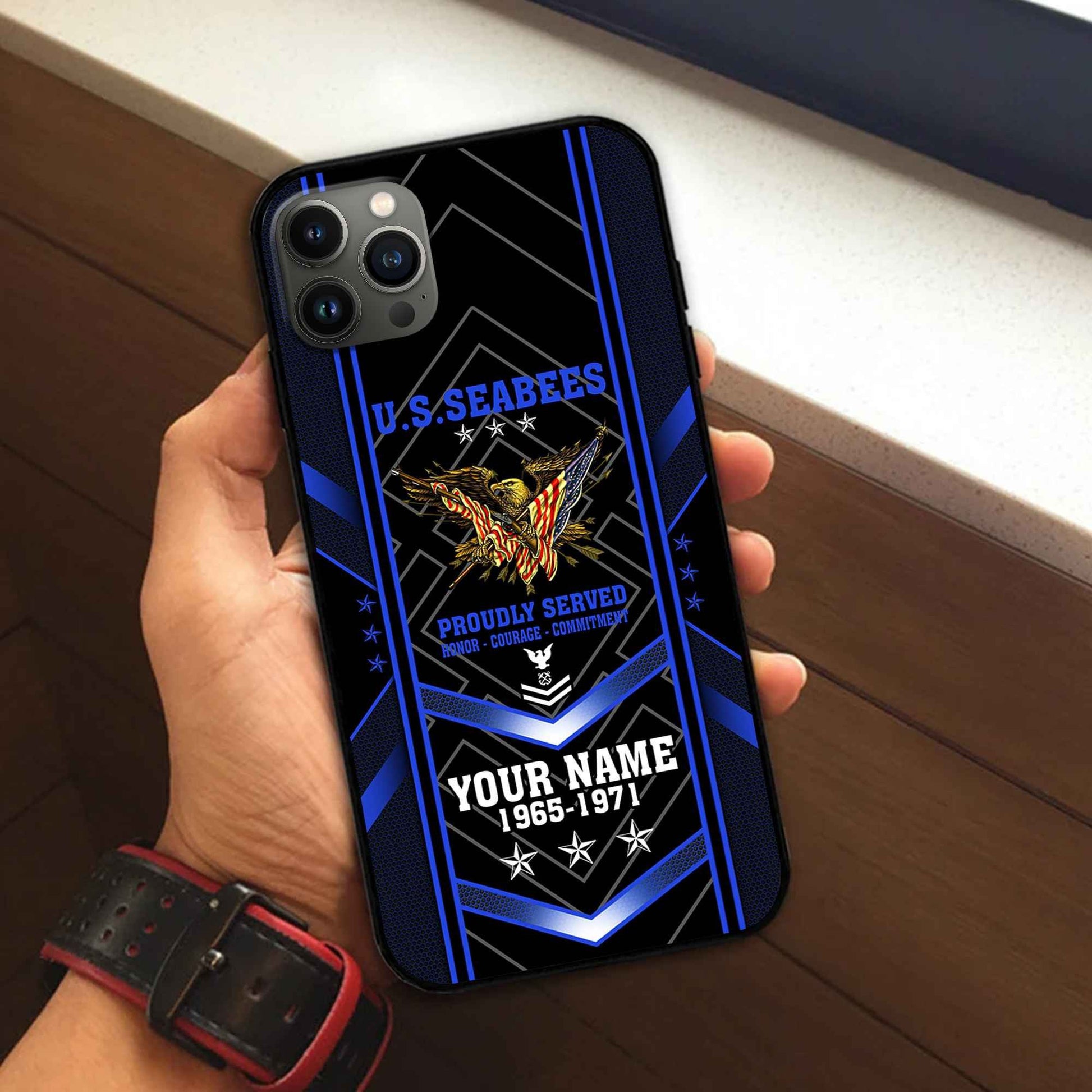 Premium Custom US Seabees Phone Case VPVC506109, Gifts For Seabees Veteran, Best Gifts On Father's Day, Armed Forces Day, Independence Day, Veterans Day.