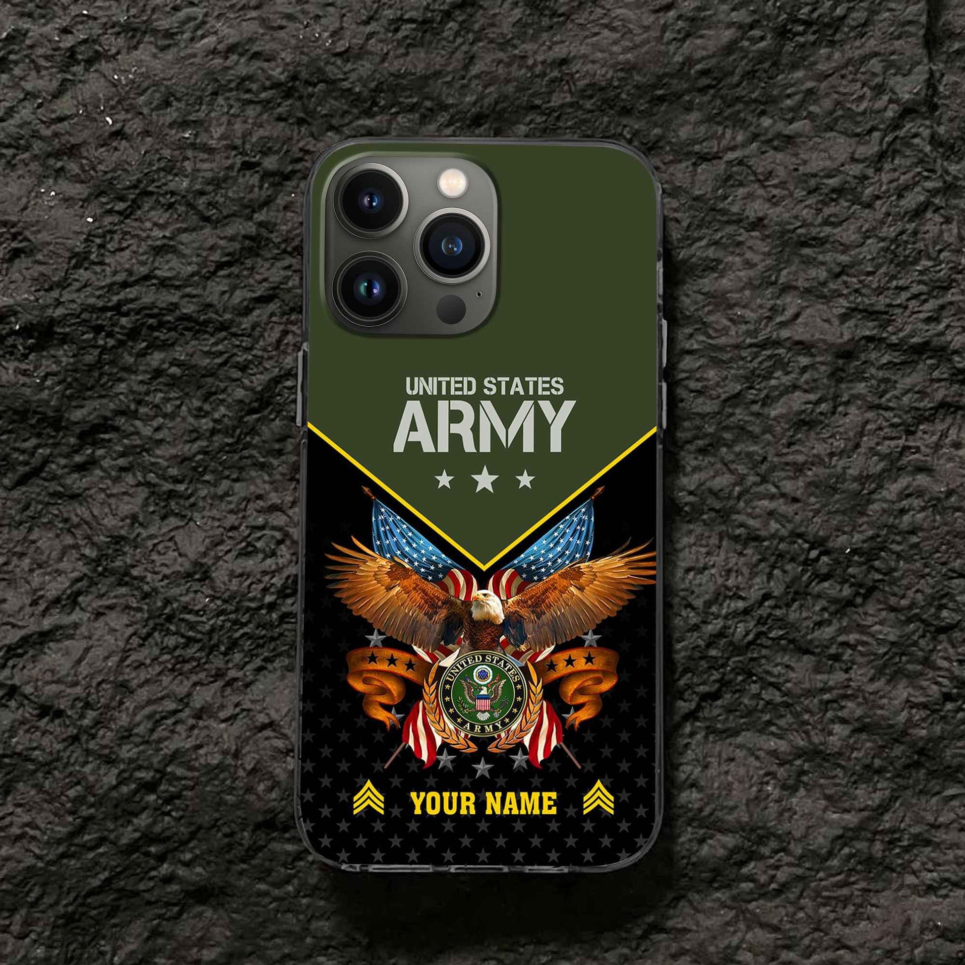 Unique Custom Name, Rank US Army Phone Case VPVC506201, Gifts For Army Veteran, Best Gifts On Father's Day, Independence Day, Veterans Day.