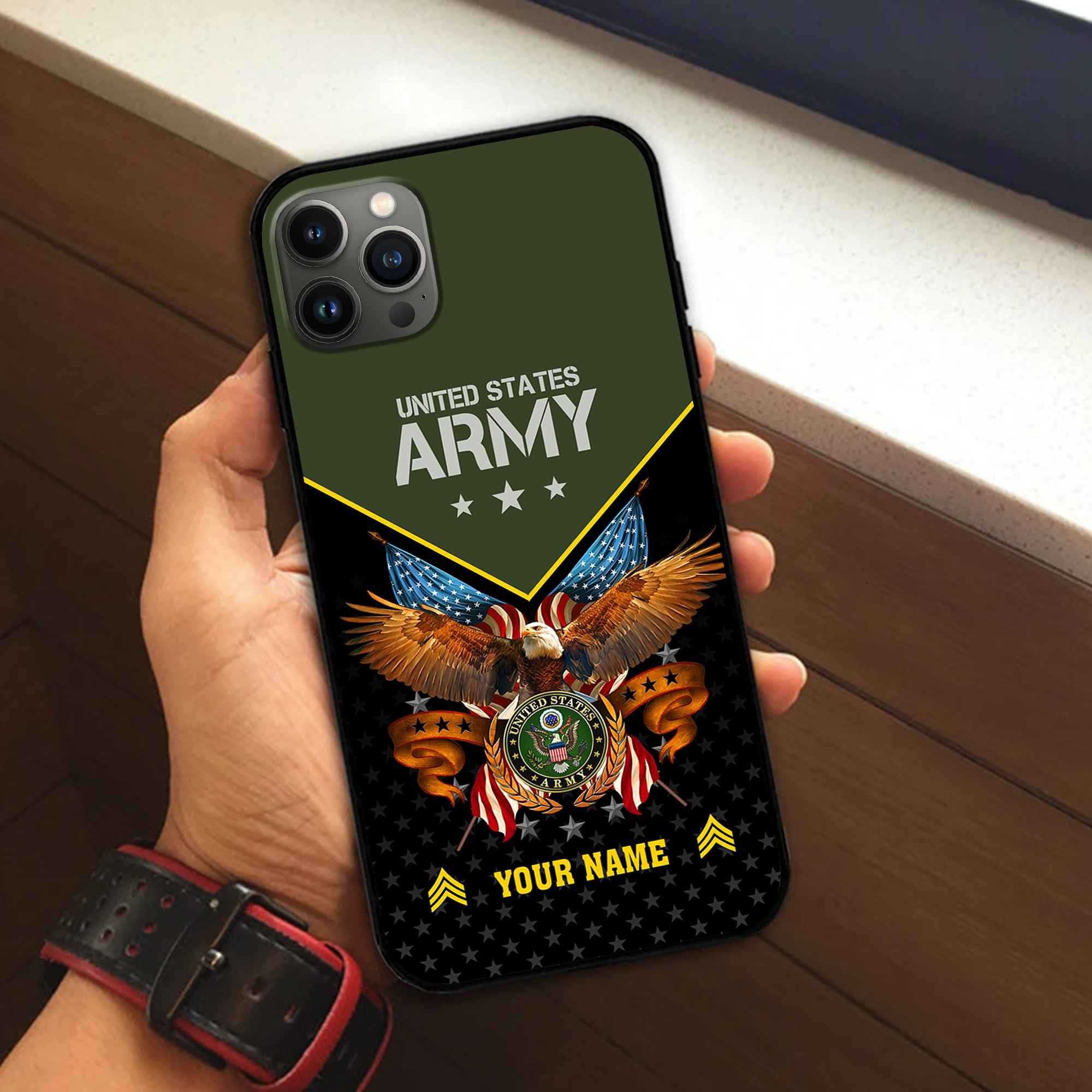 Unique Custom Name, Rank US Army Phone Case VPVC506201, Gifts For Army Veteran, Best Gifts On Father's Day, Independence Day, Veterans Day.