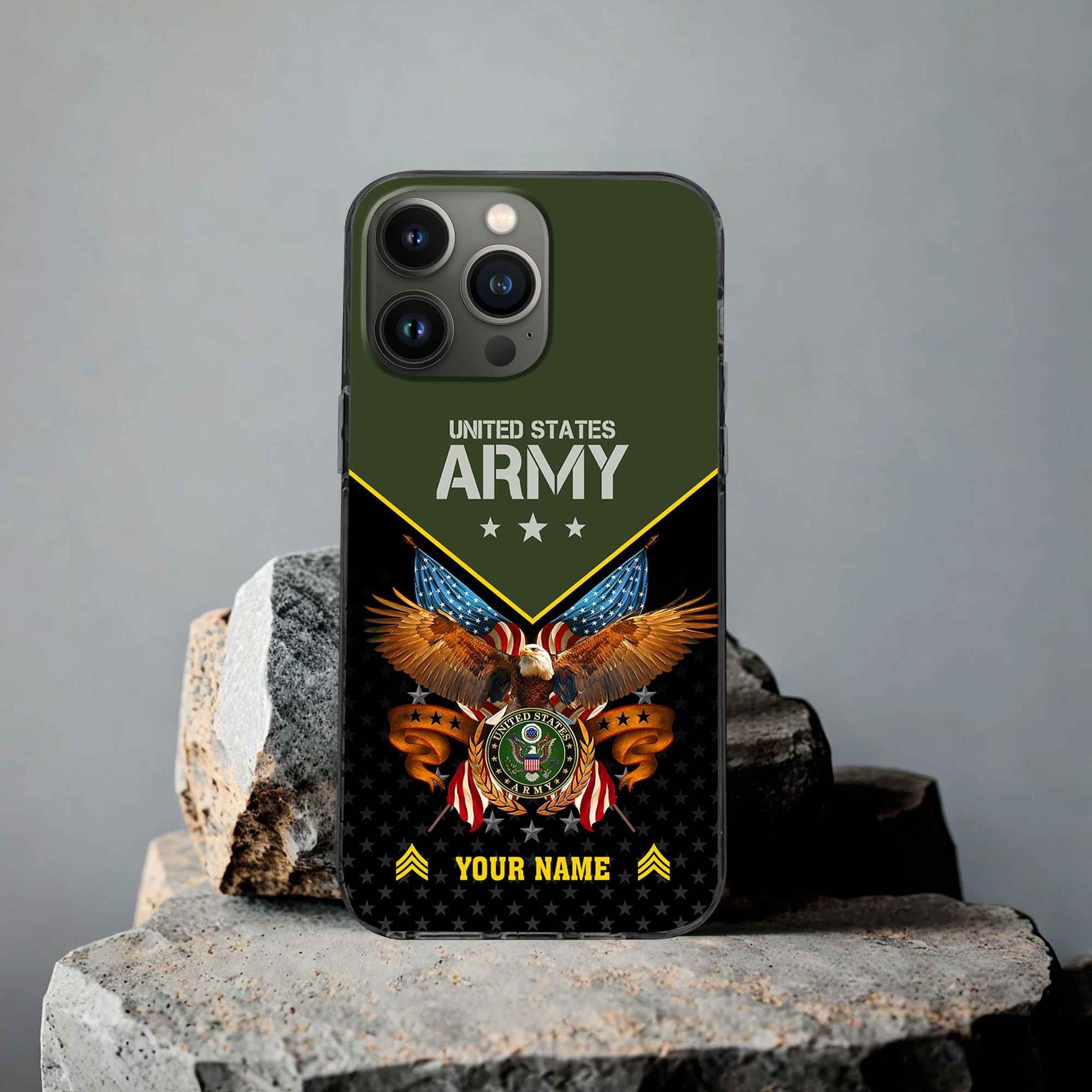Unique Custom Name, Rank US Army Phone Case VPVC506201, Gifts For Army Veteran, Best Gifts On Father's Day, Independence Day, Veterans Day.
