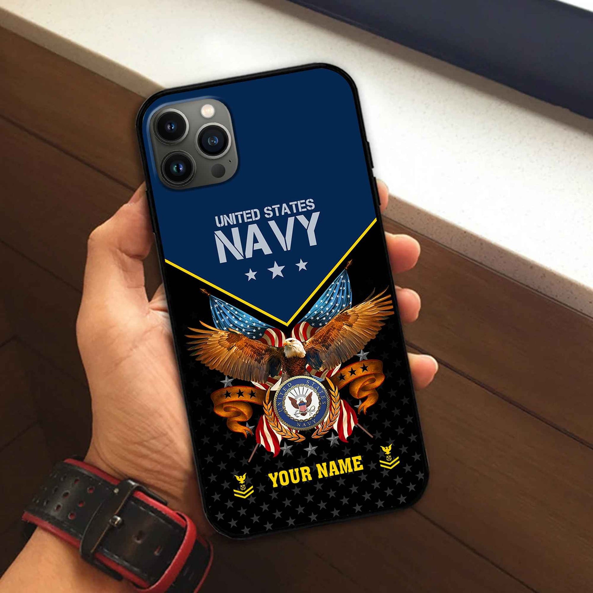 Unique Custom Name, Rank, US Navy Phone Case VPVC506202, Gifts For Navy Veteran, Best Gifts On Father's Day, Independence Day, Veterans Day.