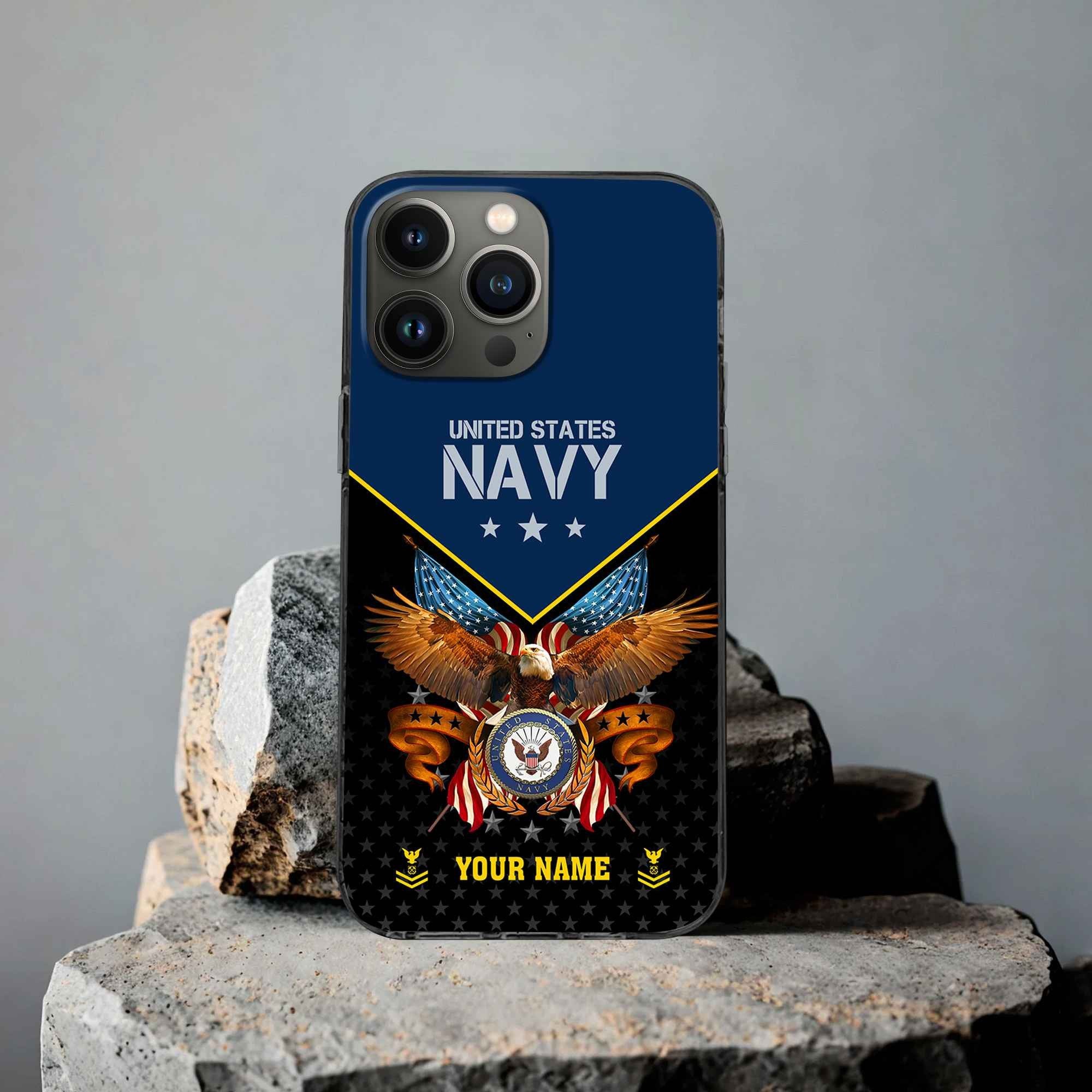 Unique Custom Name, Rank, US Navy Phone Case VPVC506202, Gifts For Navy Veteran, Best Gifts On Father's Day, Independence Day, Veterans Day.