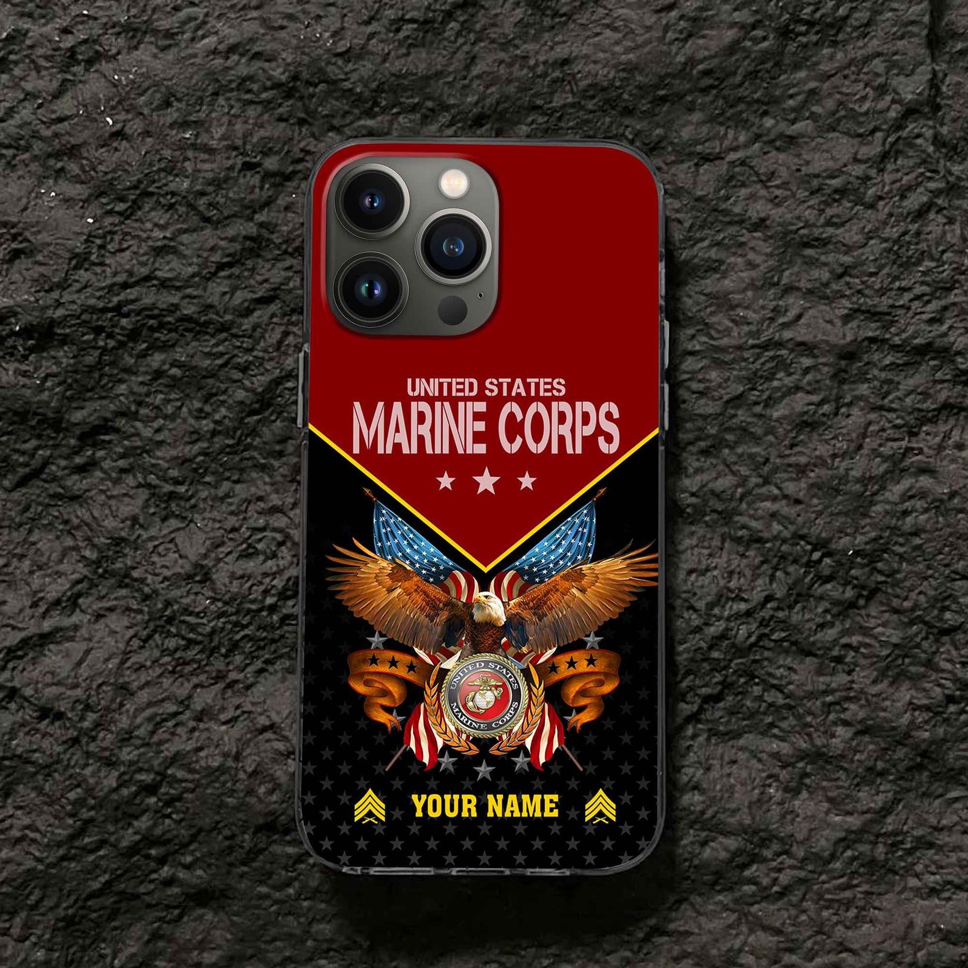 Unique Custom Name, Rank, USMC Phone Case VPVC506203, Gifts For Marine Veteran, Best Gifts On Father's Day, Independence Day, Veterans Day.