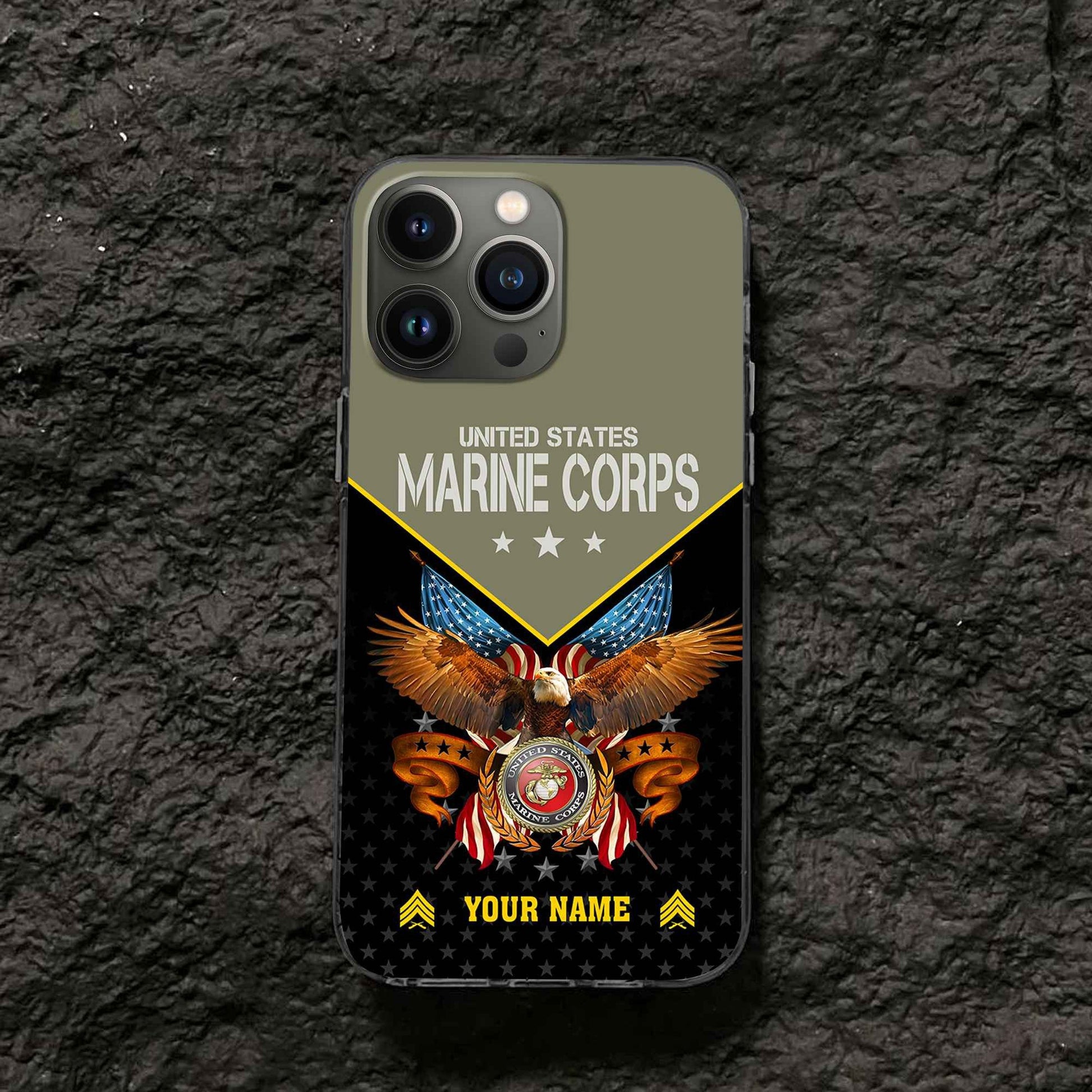 Unique Custom Name, Rank, USMC Phone Case VPVC506211, Gifts For Marine Veteran, Best Gifts On Father's Day, Independence Day, Veterans Day.