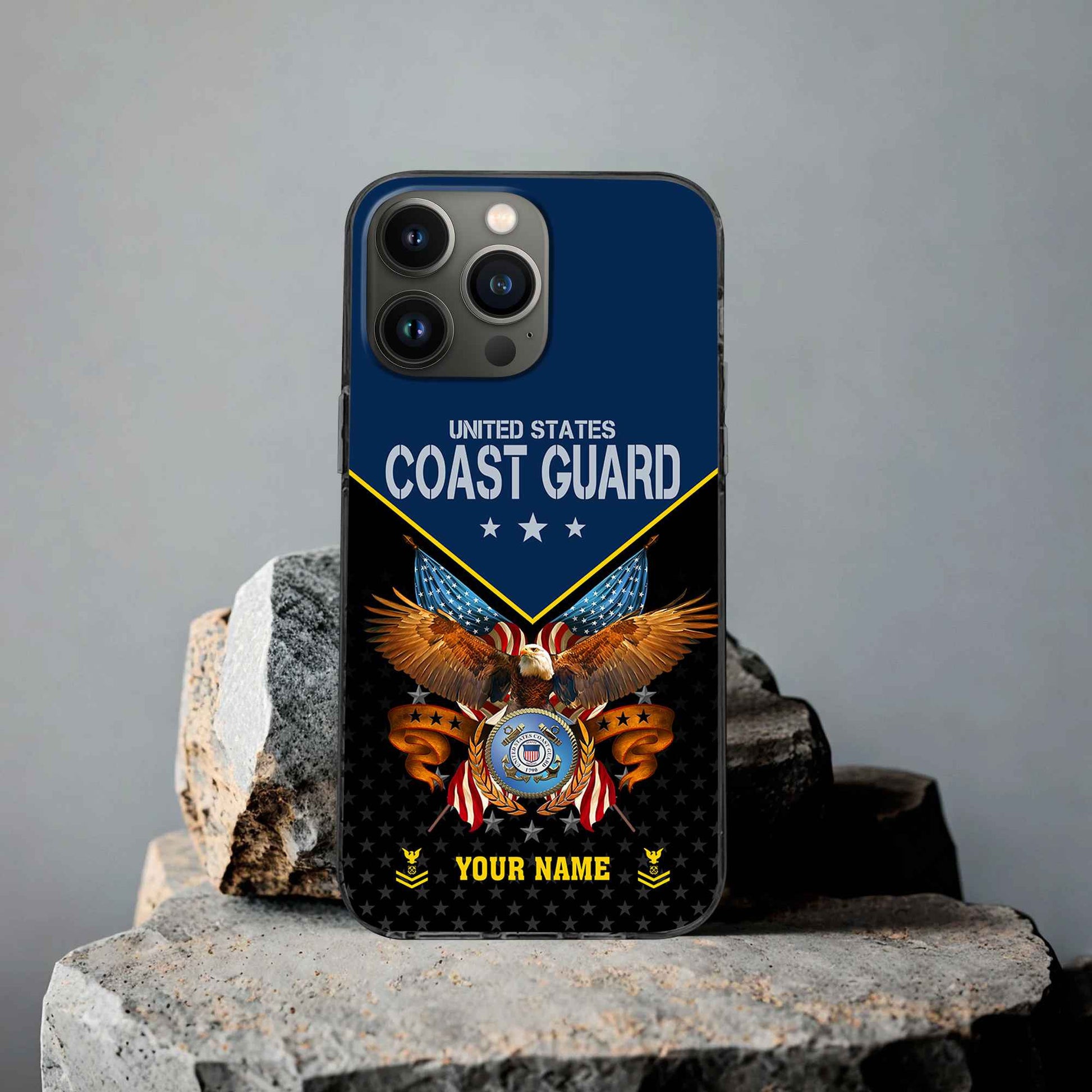 Unique Custom Name, Rank, USCG Phone Case VPVC506205, Gifts For Coast Guard Veteran, Best Gifts On Father's Day, Independence Day, Veterans Day.