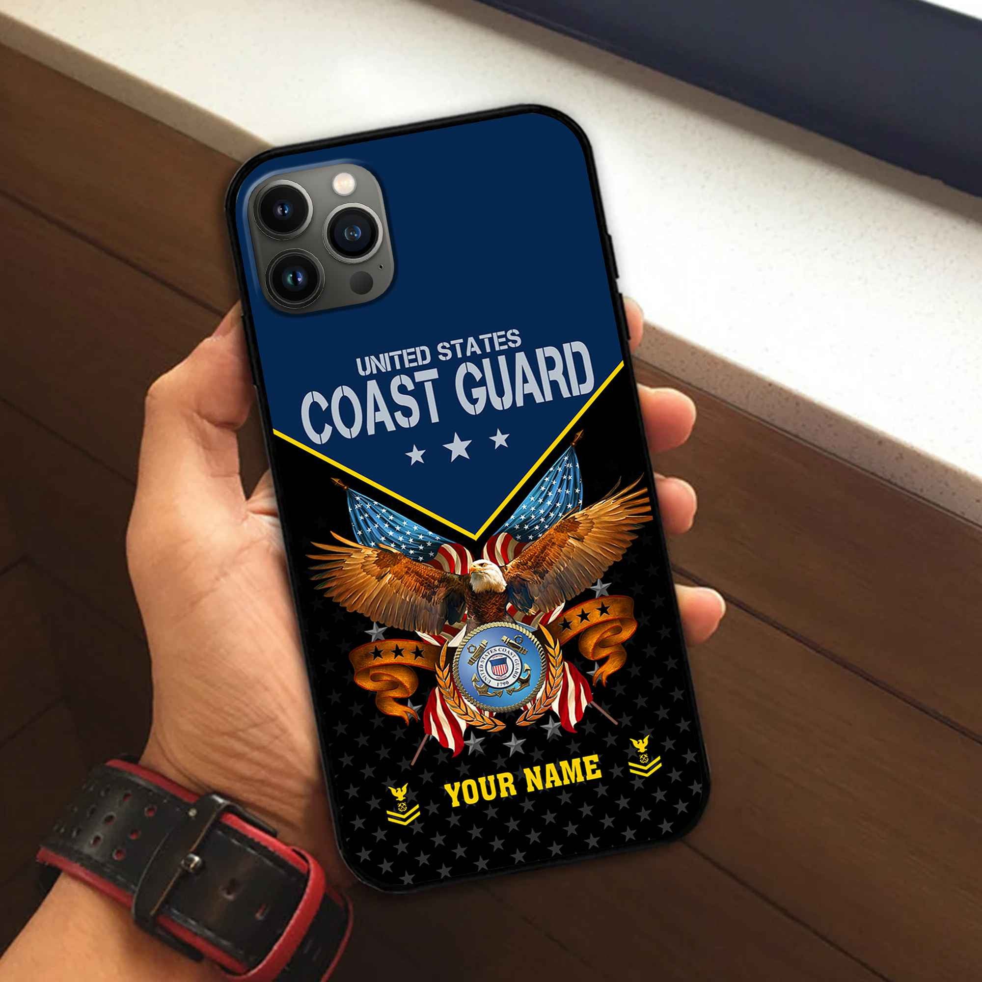 Unique Custom Name, Rank, USCG Phone Case VPVC506205, Gifts For Coast Guard Veteran, Best Gifts On Father's Day, Independence Day, Veterans Day.