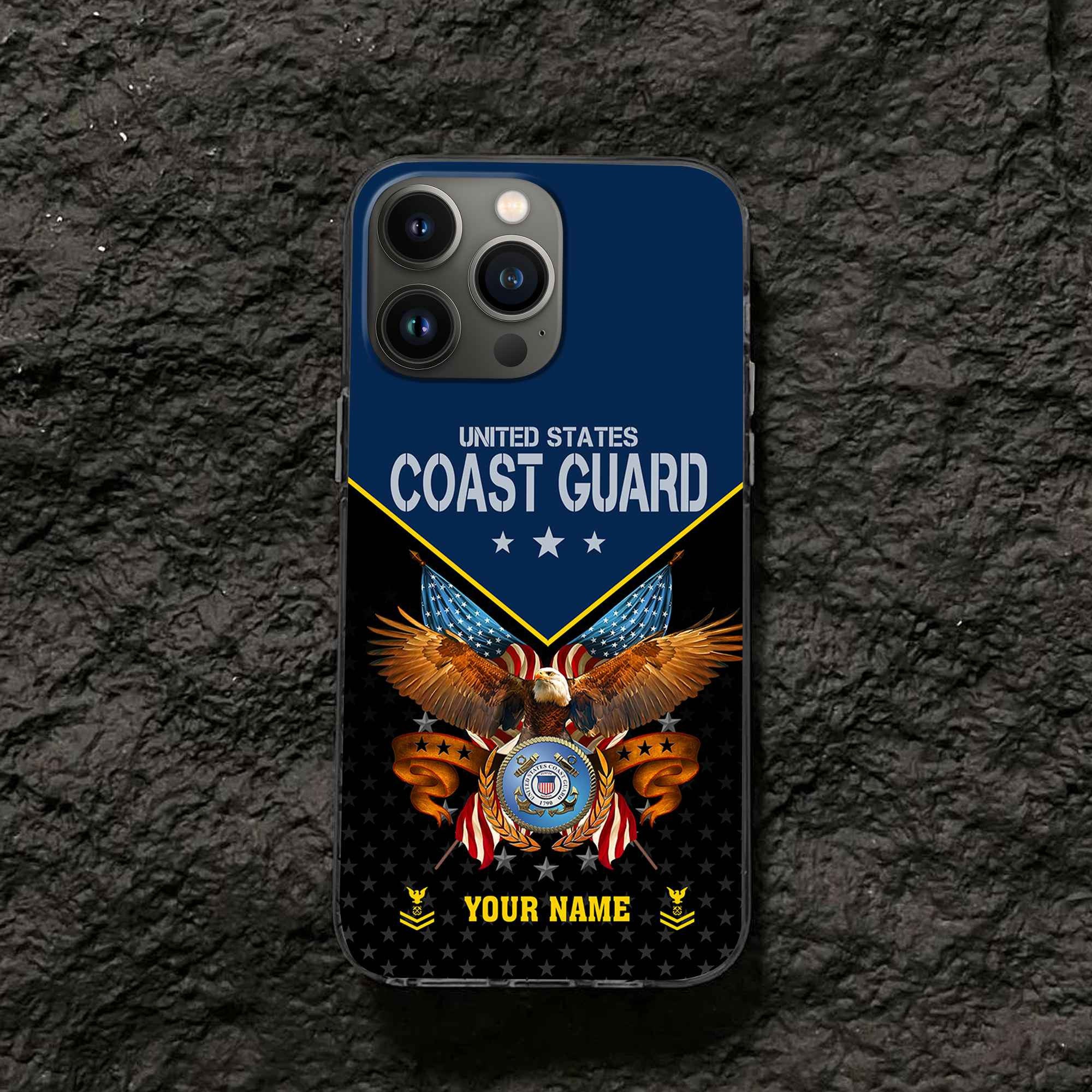 Unique Custom Name, Rank, USCG Phone Case VPVC506205, Gifts For Coast Guard Veteran, Best Gifts On Father's Day, Independence Day, Veterans Day.