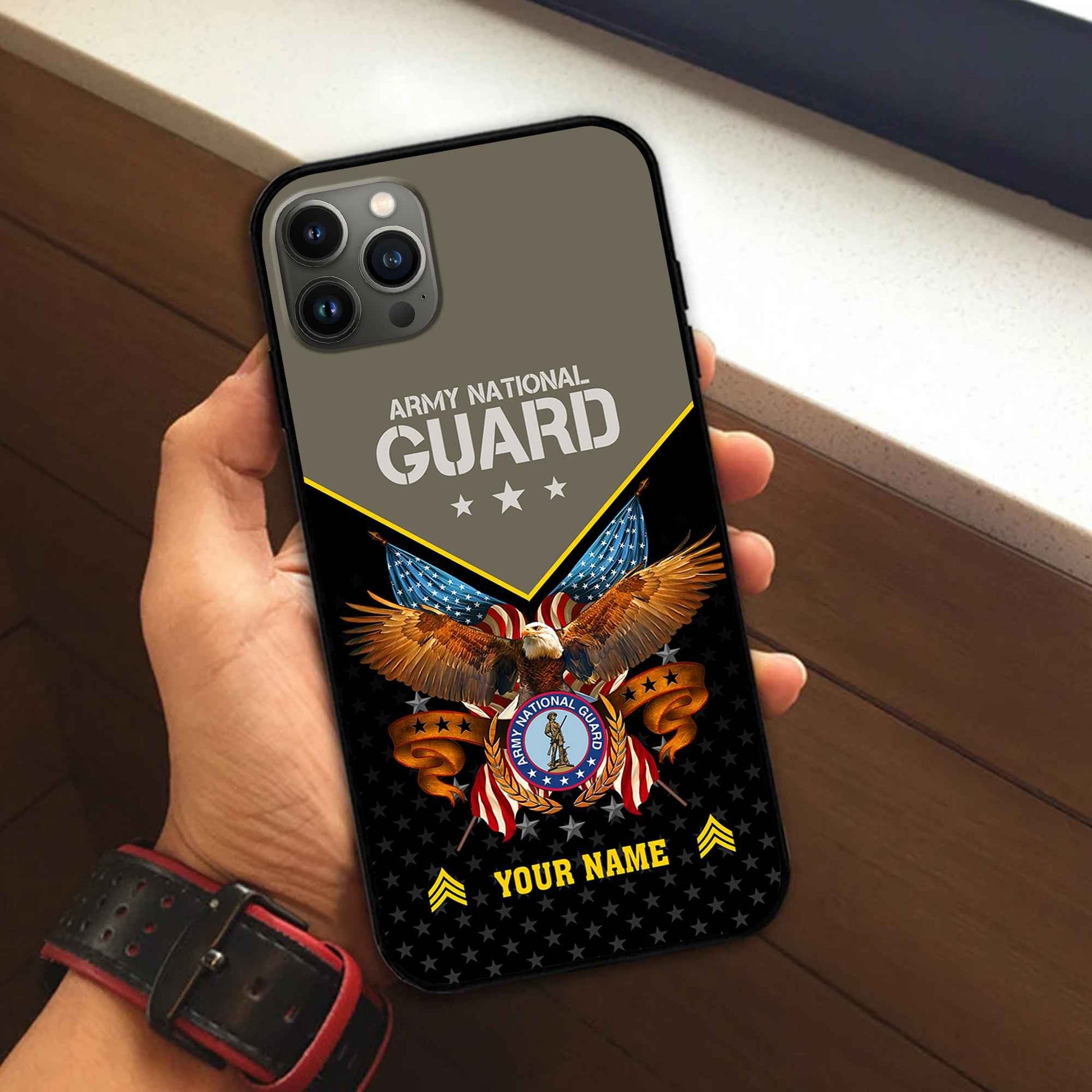 Unique Custom Name, Rank, US Army National Guard Phone Case VPVC506208, Gifts For Army National Guard Veteran, Best Gifts On Father's Day, Independence Day, Veterans Day.