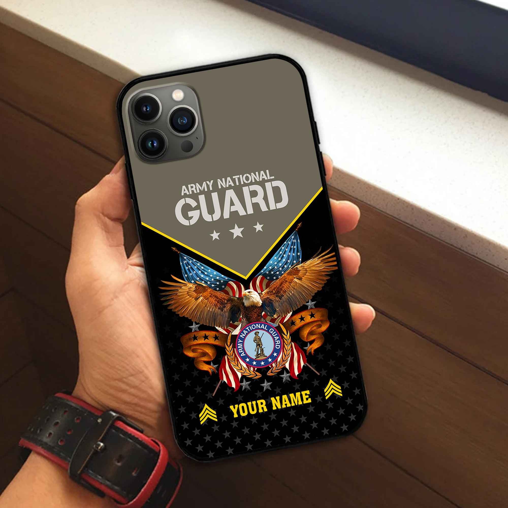 Unique Custom Name, Rank, US Army National Guard Phone Case VPVC506208, Gifts For Army National Guard Veteran, Best Gifts On Father's Day, Independence Day, Veterans Day.