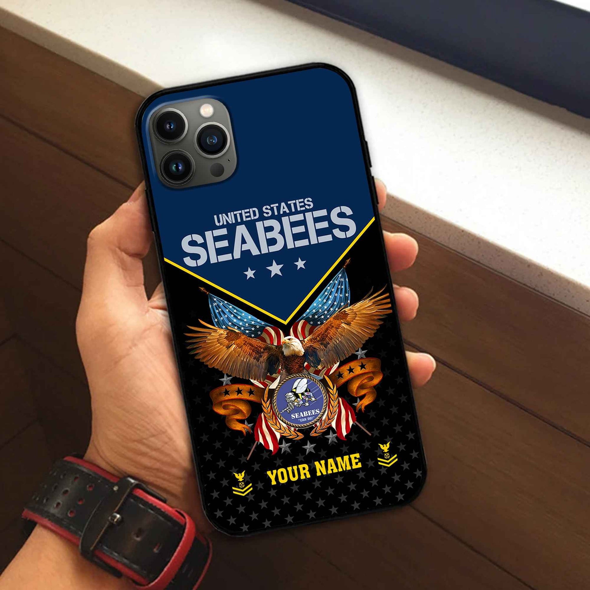 Unique Custom Name, Rank, US Seabees Phone Case VPVC506209, Gifts For Seabees Veteran, Best Gifts On Father's Day, Independence Day, Veterans Day.