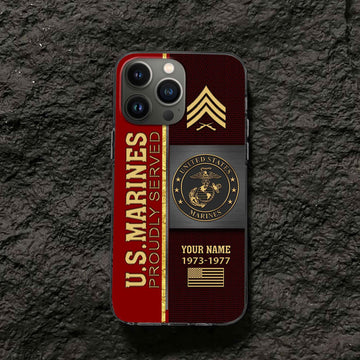 Premium Custom USMC Phone Case VPVC506303, Gifts For Marine Veteran, Best Gifts On Father's Day, Armed Forces Day, Independence Day, Veterans Day.