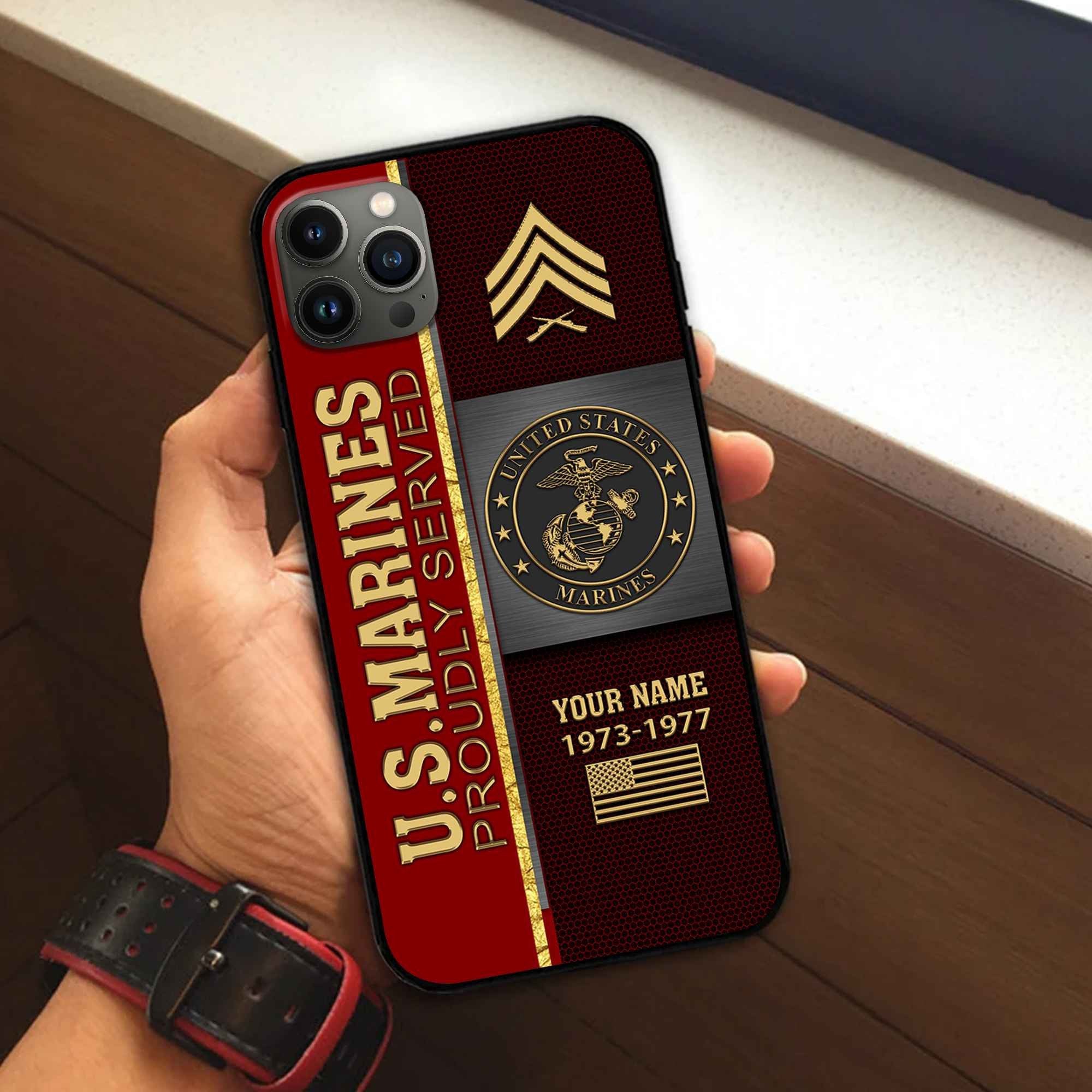Premium Custom USMC Phone Case VPVC506303, Gifts For Marine Veteran, Best Gifts On Father's Day, Armed Forces Day, Independence Day, Veterans Day.