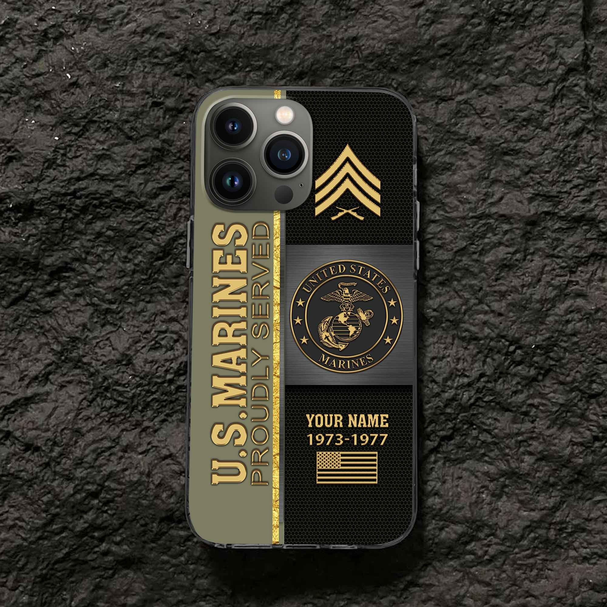 Premium Custom USMC Phone Case VPVC506311, Gifts For Marine Veteran, Best Gifts On Father's Day, Armed Forces Day, Independence Day, Veterans Day.