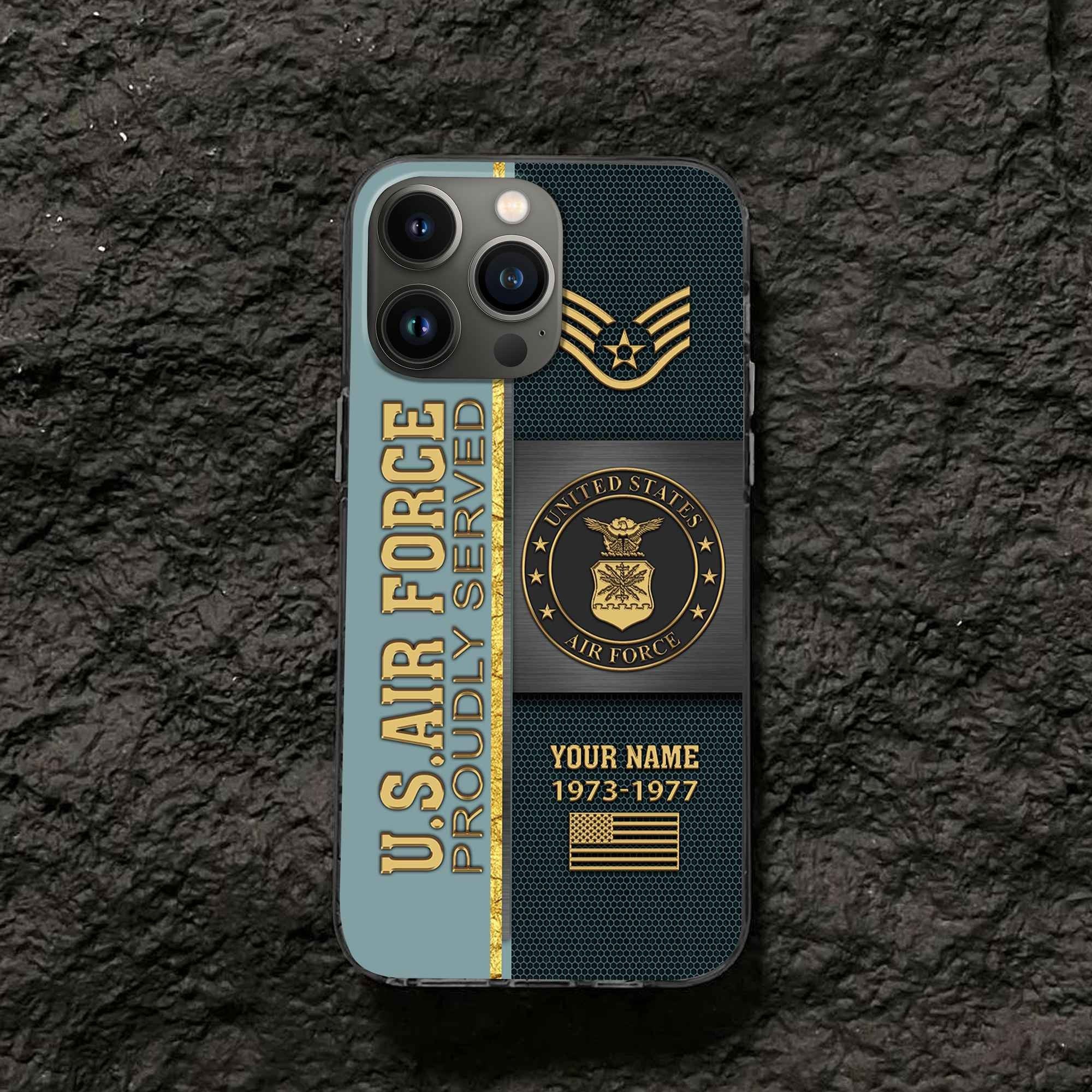 Premium Custom USAF Phone Case VPVC506304, Gifts For Air Force Veteran, Best Gifts On Father's Day, Armed Forces Day, Independence Day, Veterans Day.