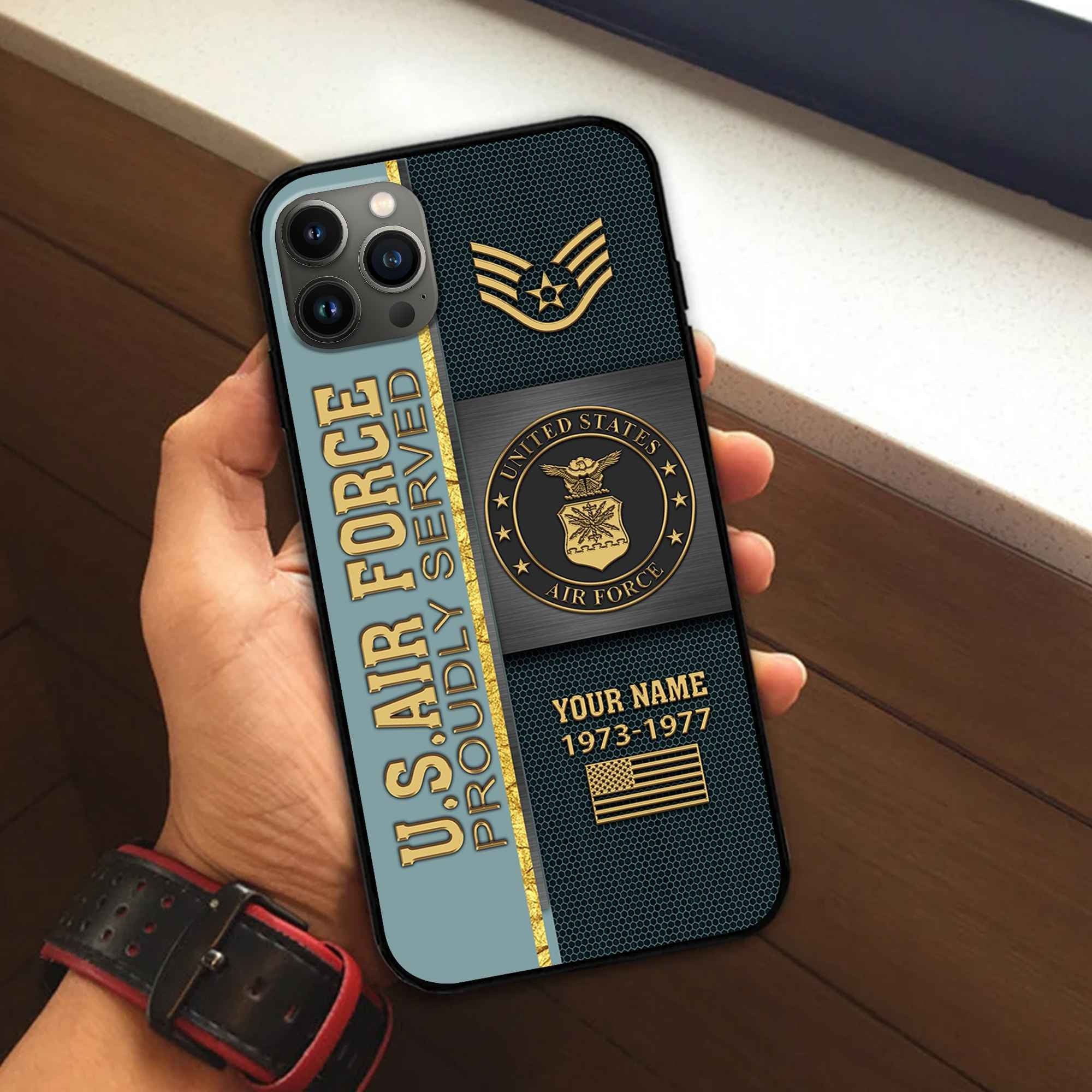 Premium Custom USAF Phone Case VPVC506304, Gifts For Air Force Veteran, Best Gifts On Father's Day, Armed Forces Day, Independence Day, Veterans Day.