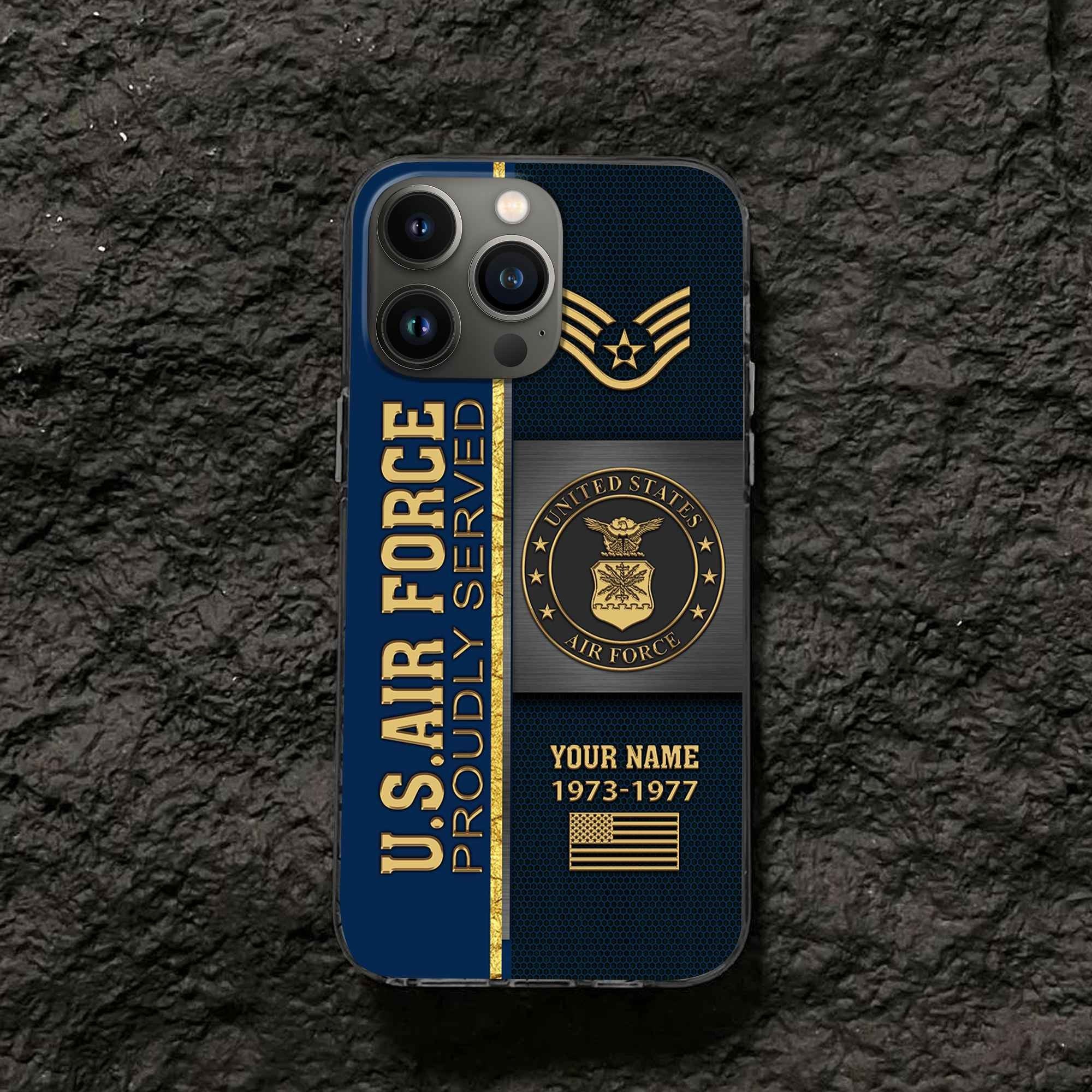 Premium Custom USAF Phone Case VPVC506312, Gifts For Air Force Veteran, Best Gifts On Father's Day, Armed Forces Day, Independence Day, Veterans Day.