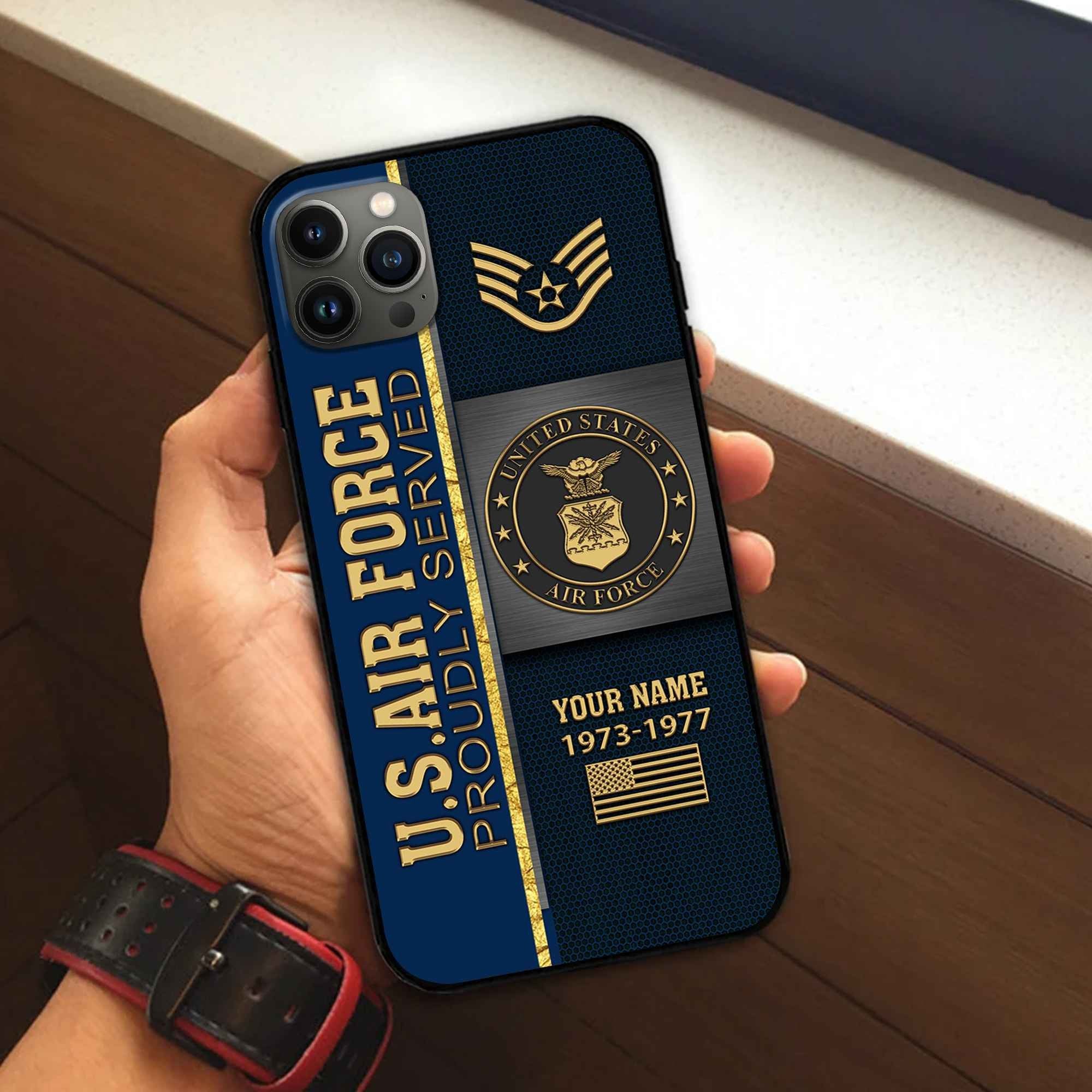 Premium Custom USAF Phone Case VPVC506312, Gifts For Air Force Veteran, Best Gifts On Father's Day, Armed Forces Day, Independence Day, Veterans Day.