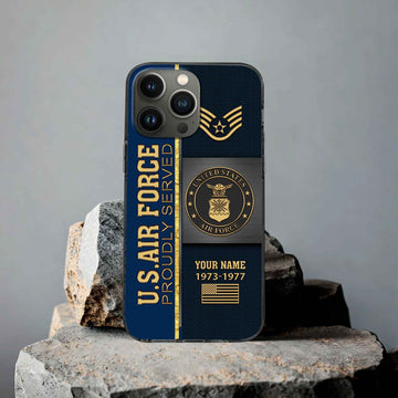 Premium Custom USAF Phone Case VPVC506312, Gifts For Air Force Veteran, Best Gifts On Father's Day, Armed Forces Day, Independence Day, Veterans Day.