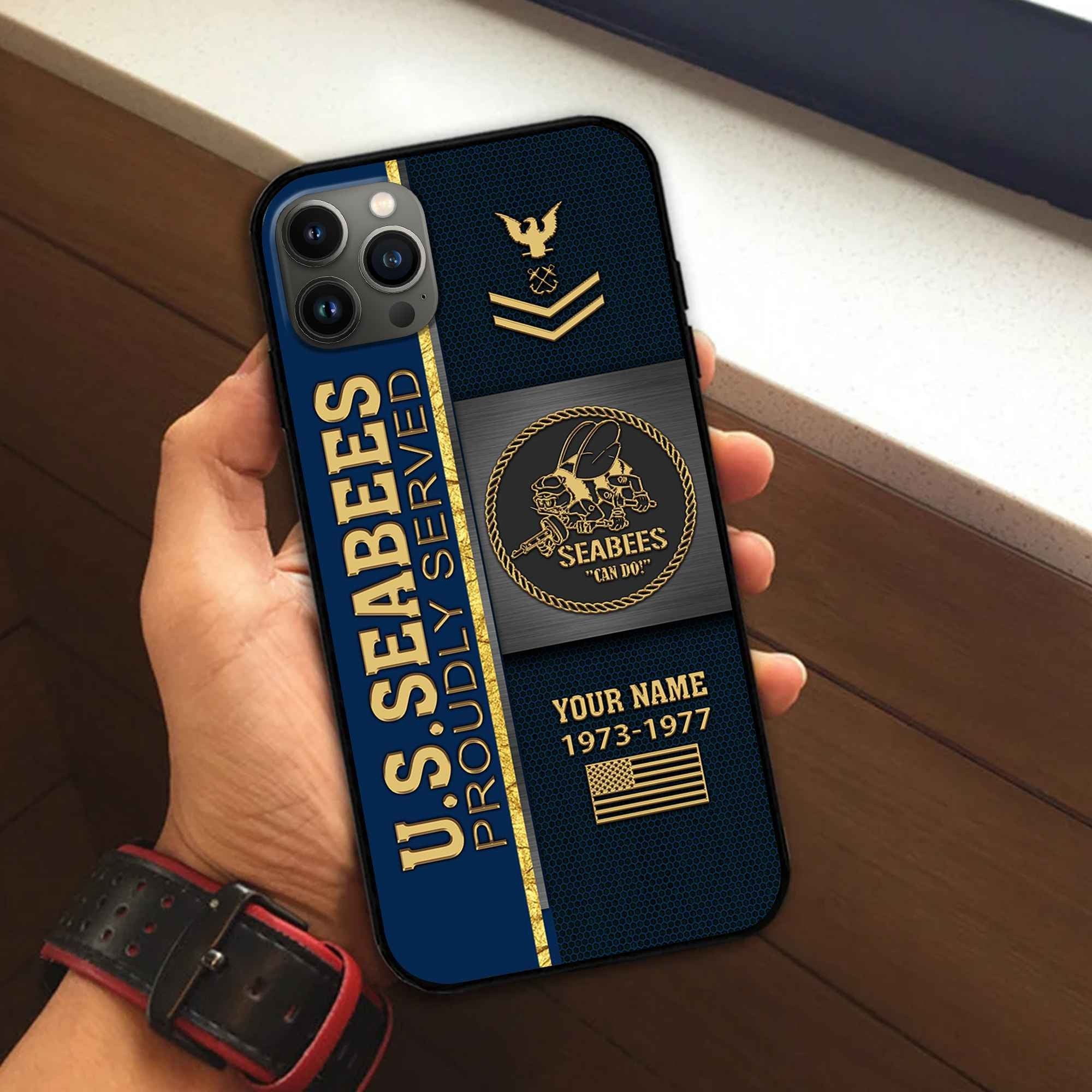 Premium Custom US Seabees Phone Case VPVC506309, Gifts For Seabees Veteran, Best Gifts On Father's Day, Armed Forces Day, Independence Day, Veterans Day.