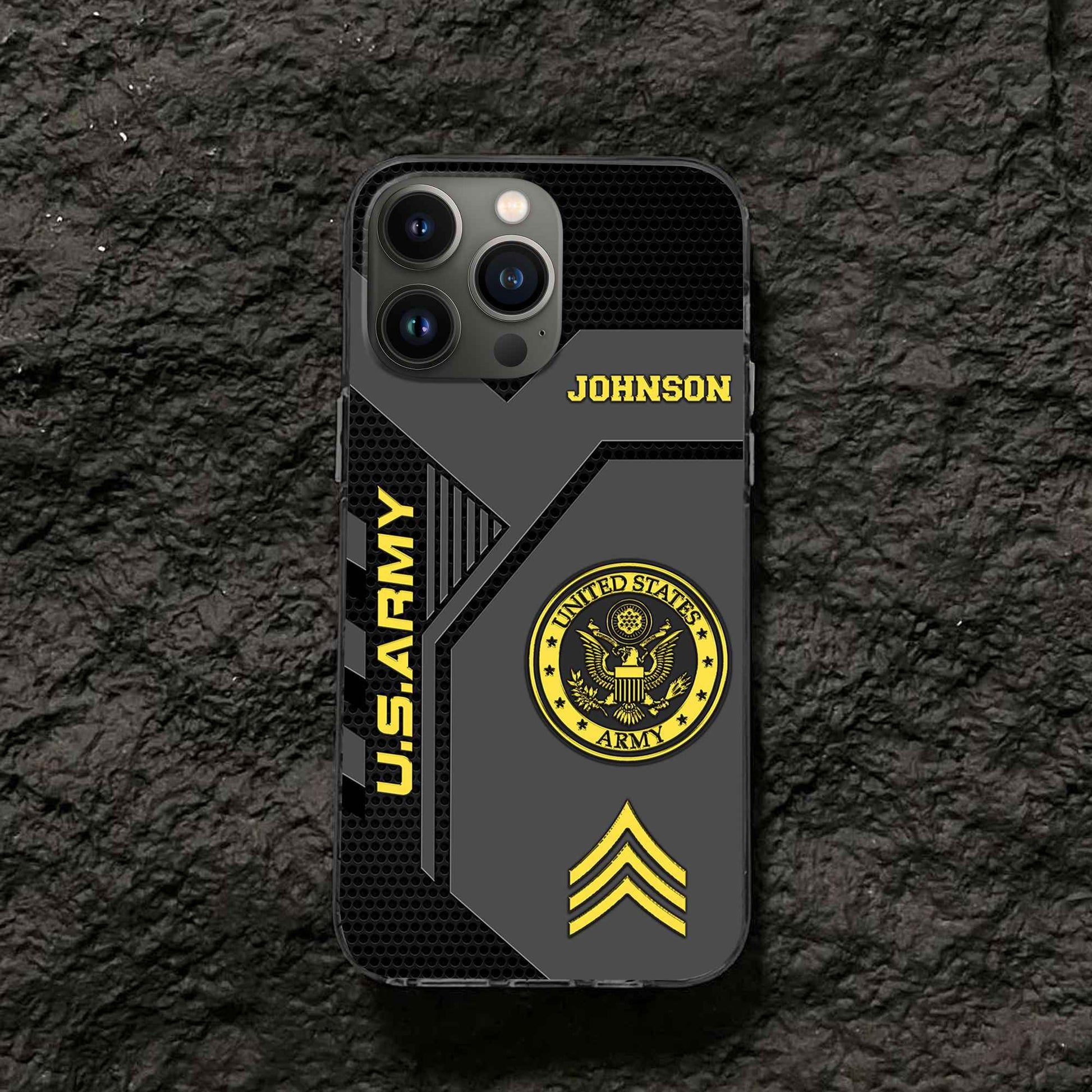 Premium US Army Phone Case VPVC506601, Custom Name, Rank, Gifts For Army Veteran, Best Gifts On Father's Day, Armed Forces Day, Independence Day, Veterans Day.